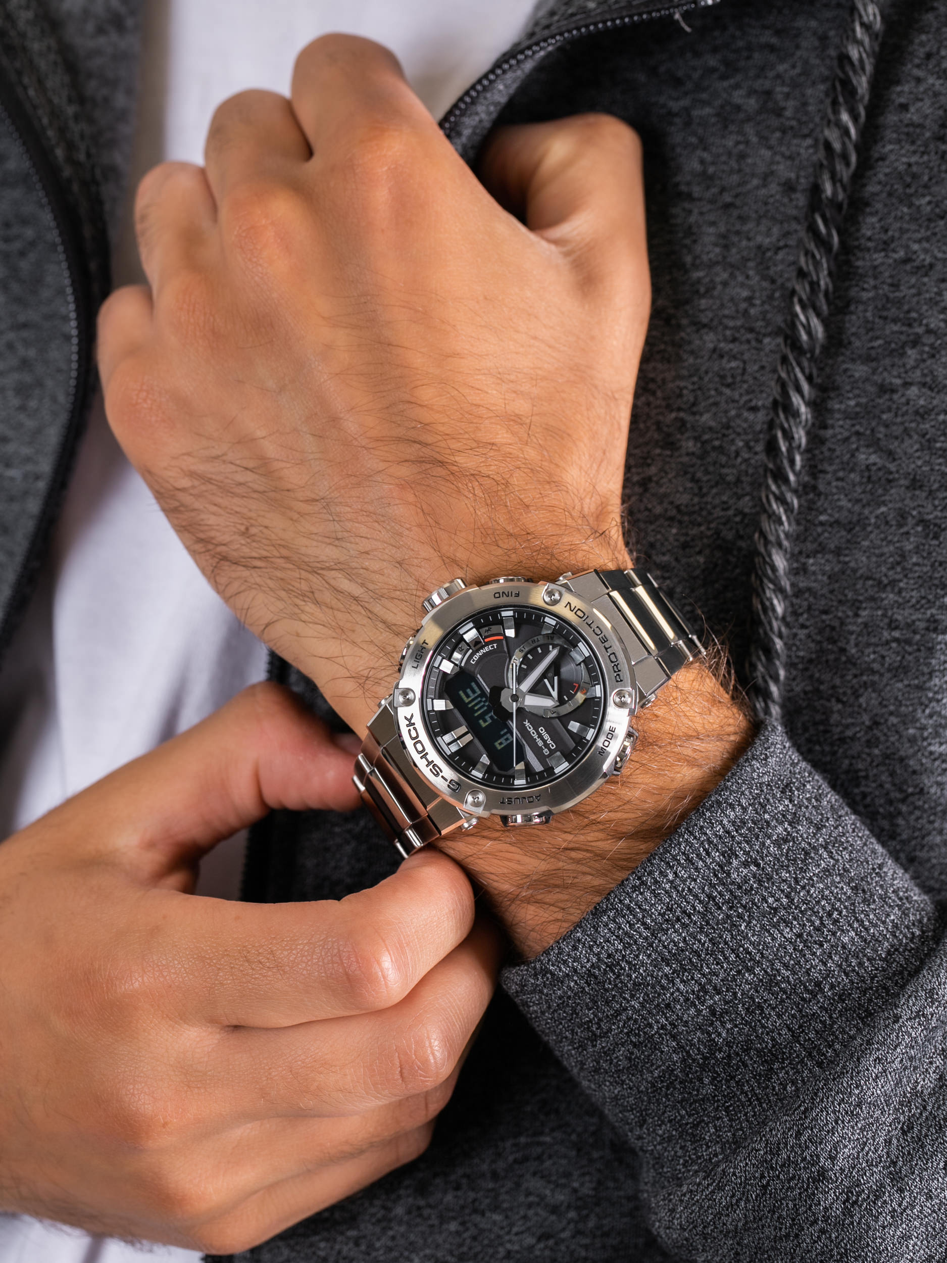 G-Shock GST-B200D-1AER męski zegarek G-SHOCK G-STEEL bransoleta