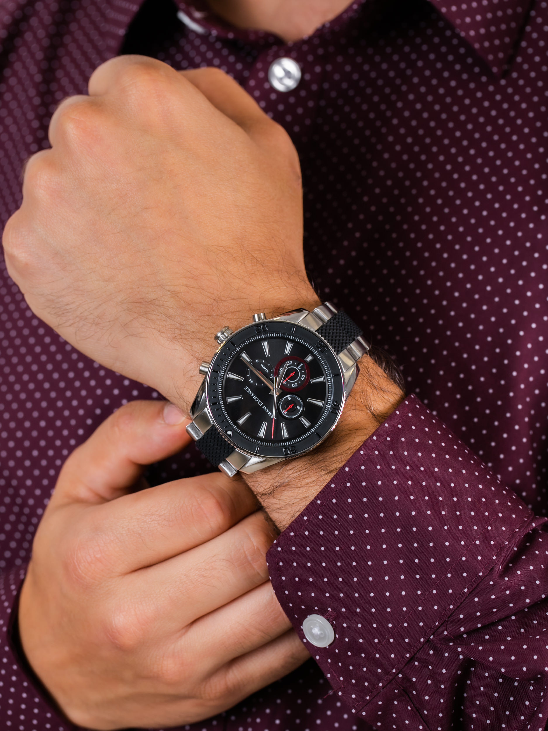 zegarek Armani Exchange AX1813 męski z chronograf Fashion - miniatura 3