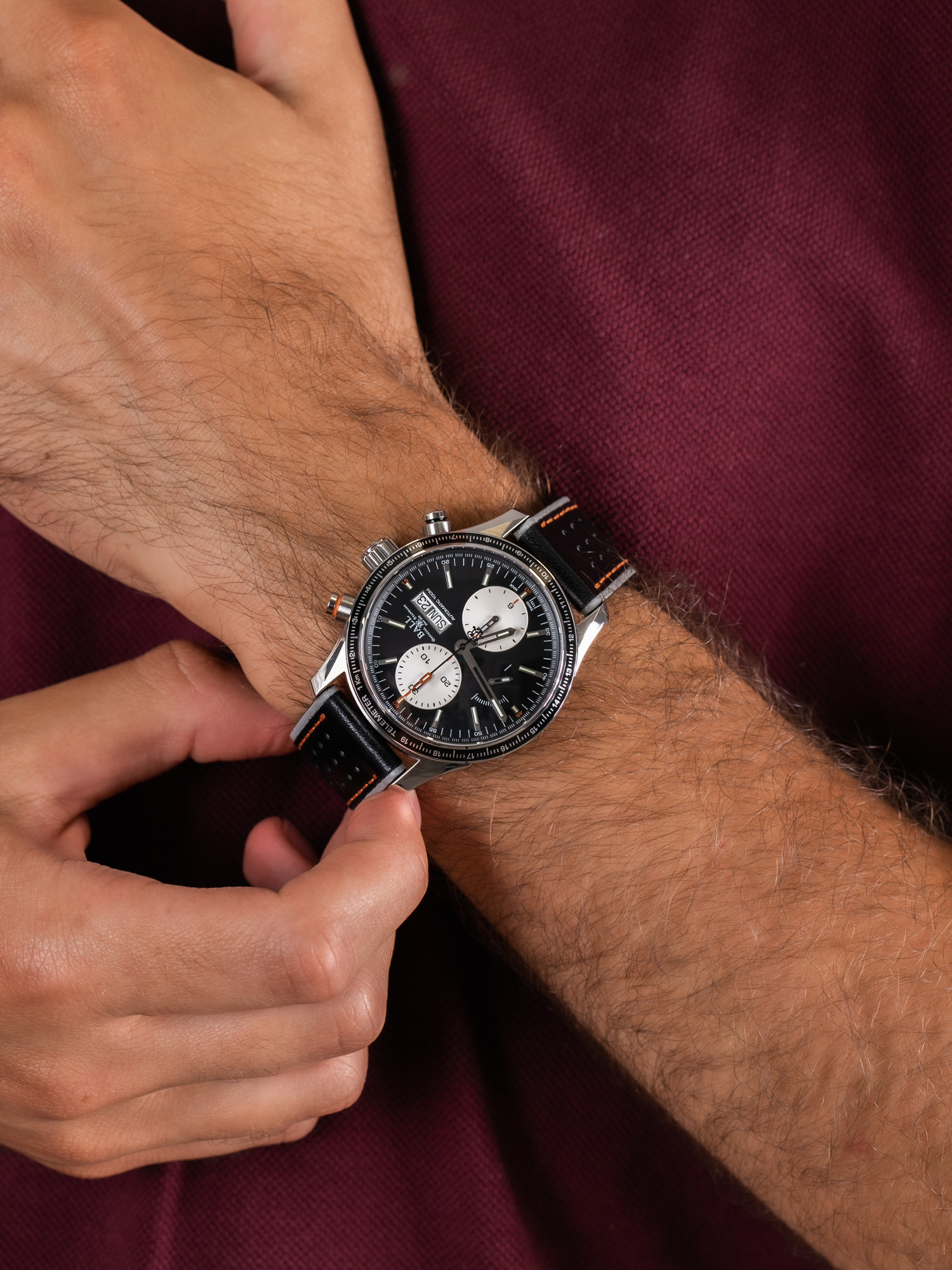 zegarek Ball CM3090C-L1J-BK Fireman Storm Chaser Pro Automat męski z chronograf Fireman - miniatura 3