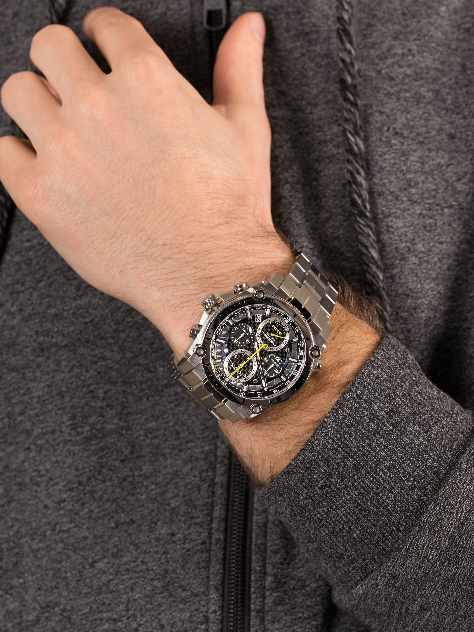 zegarek Bulova 96G175 męski z tachometr Precisionist - miniatura 3