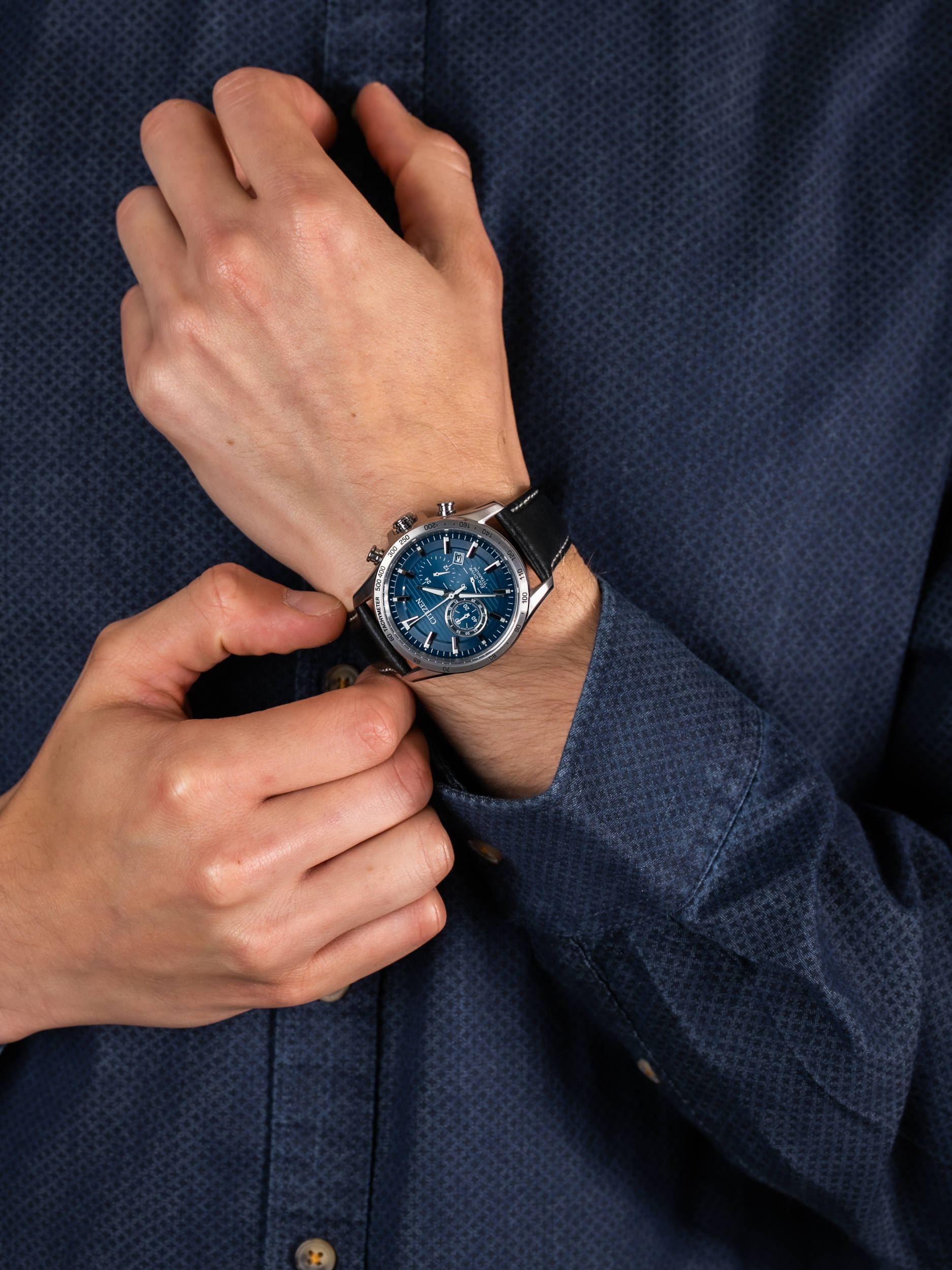 zegarek Citizen CA4440-16L męski z tachometr Chrono - miniatura 3