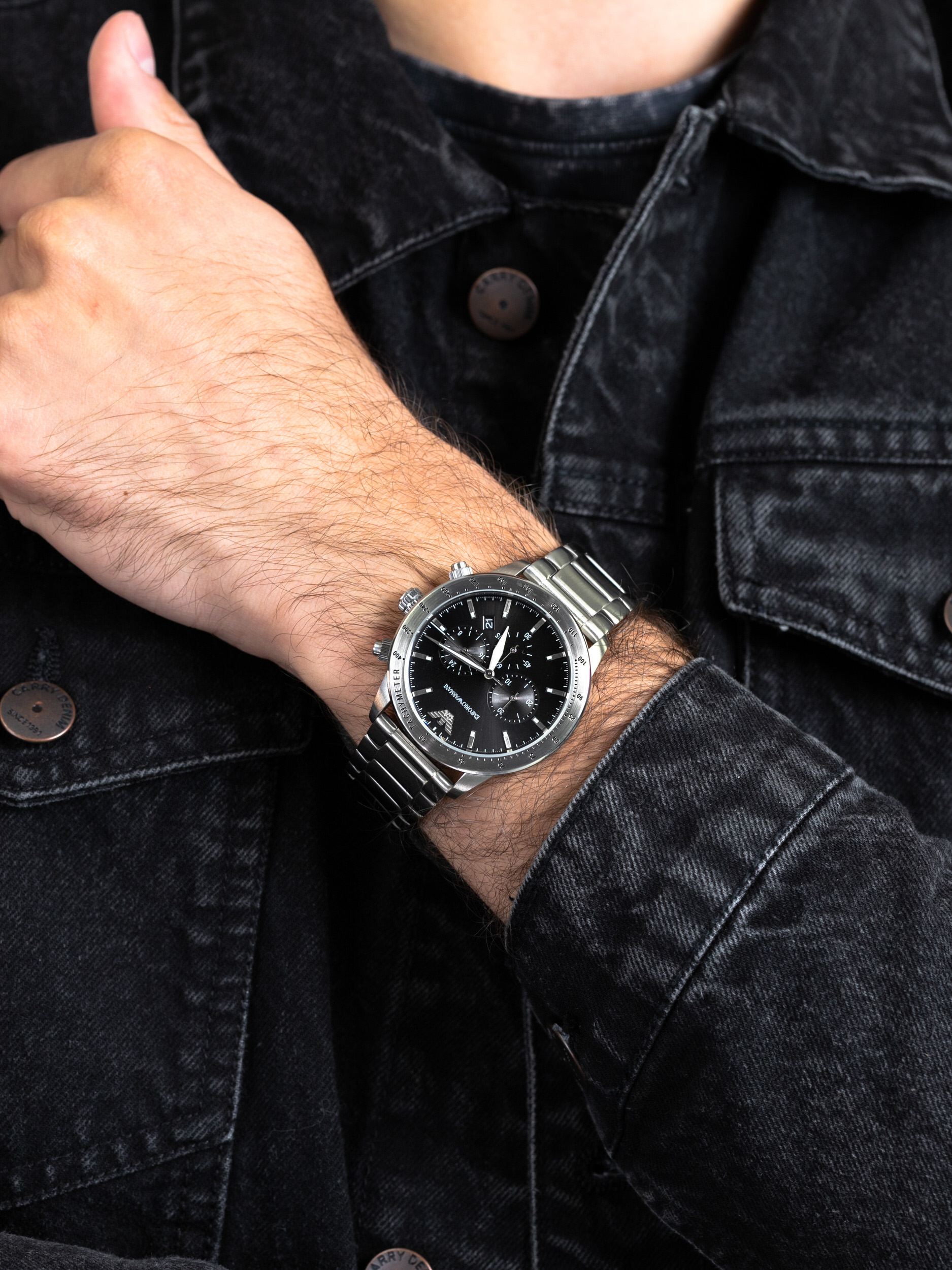 zegarek Emporio Armani AR11241 męski z tachometr Sports and Fashion - miniatura 3