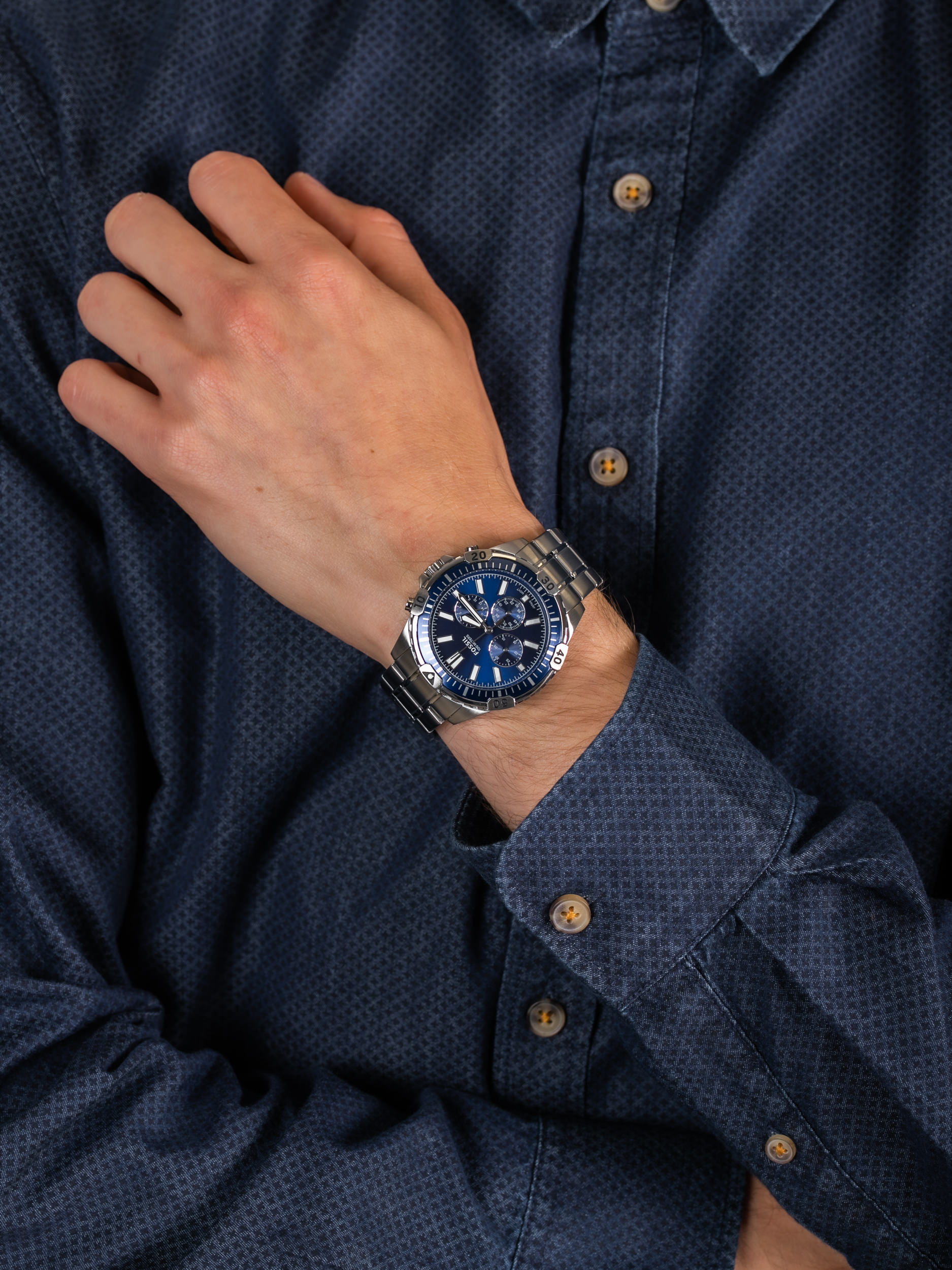 zegarek Fossil FS5623 GARRETT męski z chronograf Garrett - miniatura 3