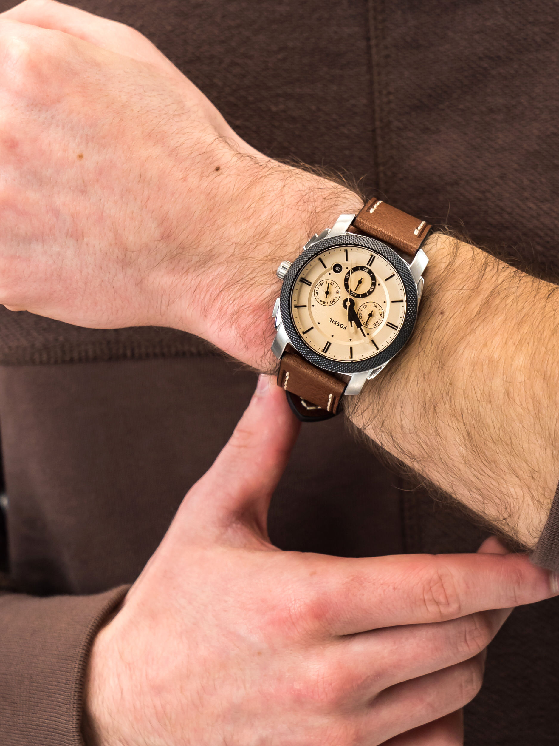 zegarek Fossil FS5620 MACHINE męski z chronograf Machine - miniatura 3