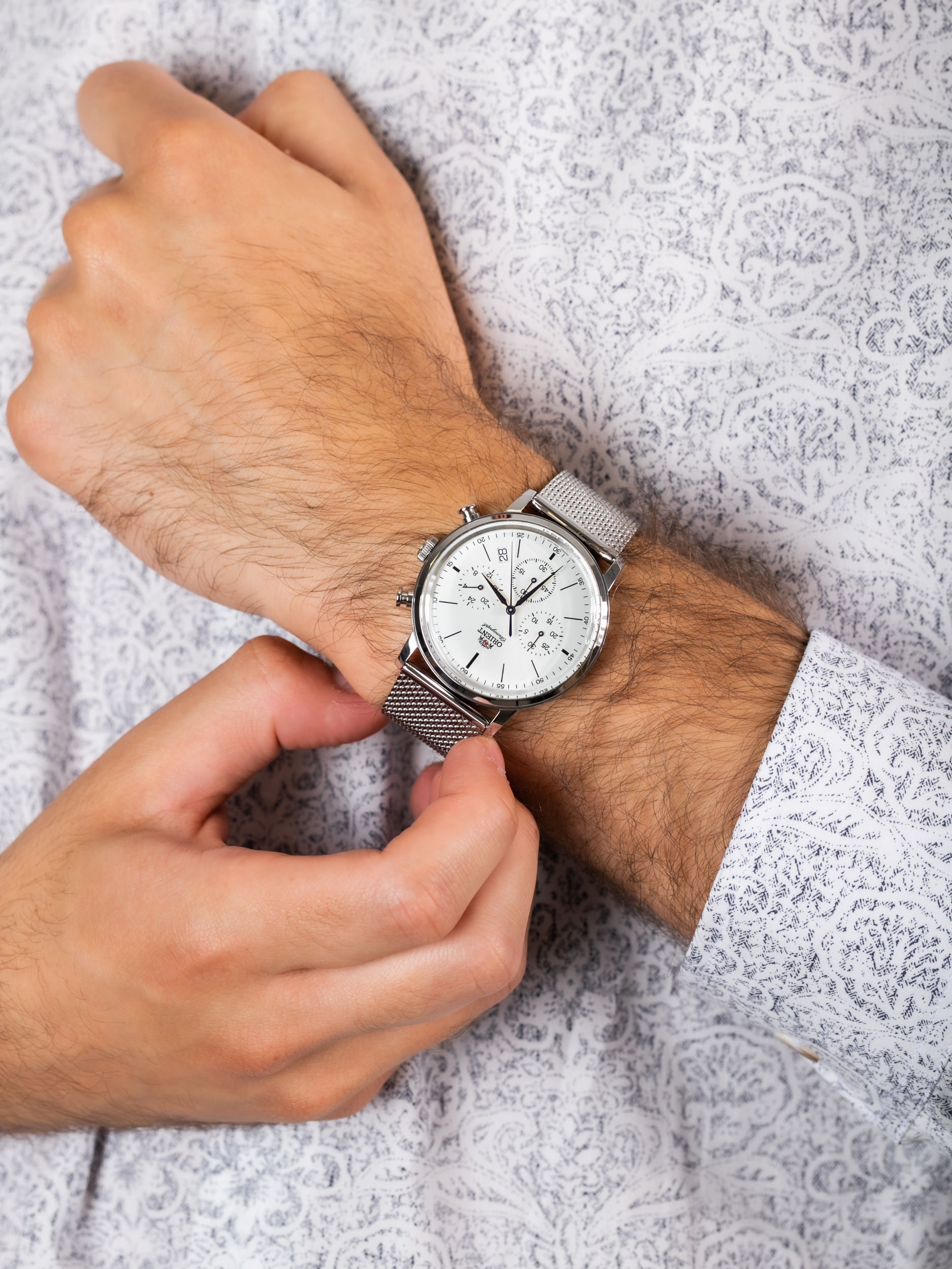 zegarek Orient RA-KV0402S10B męski z chronograf Classic - miniatura 3