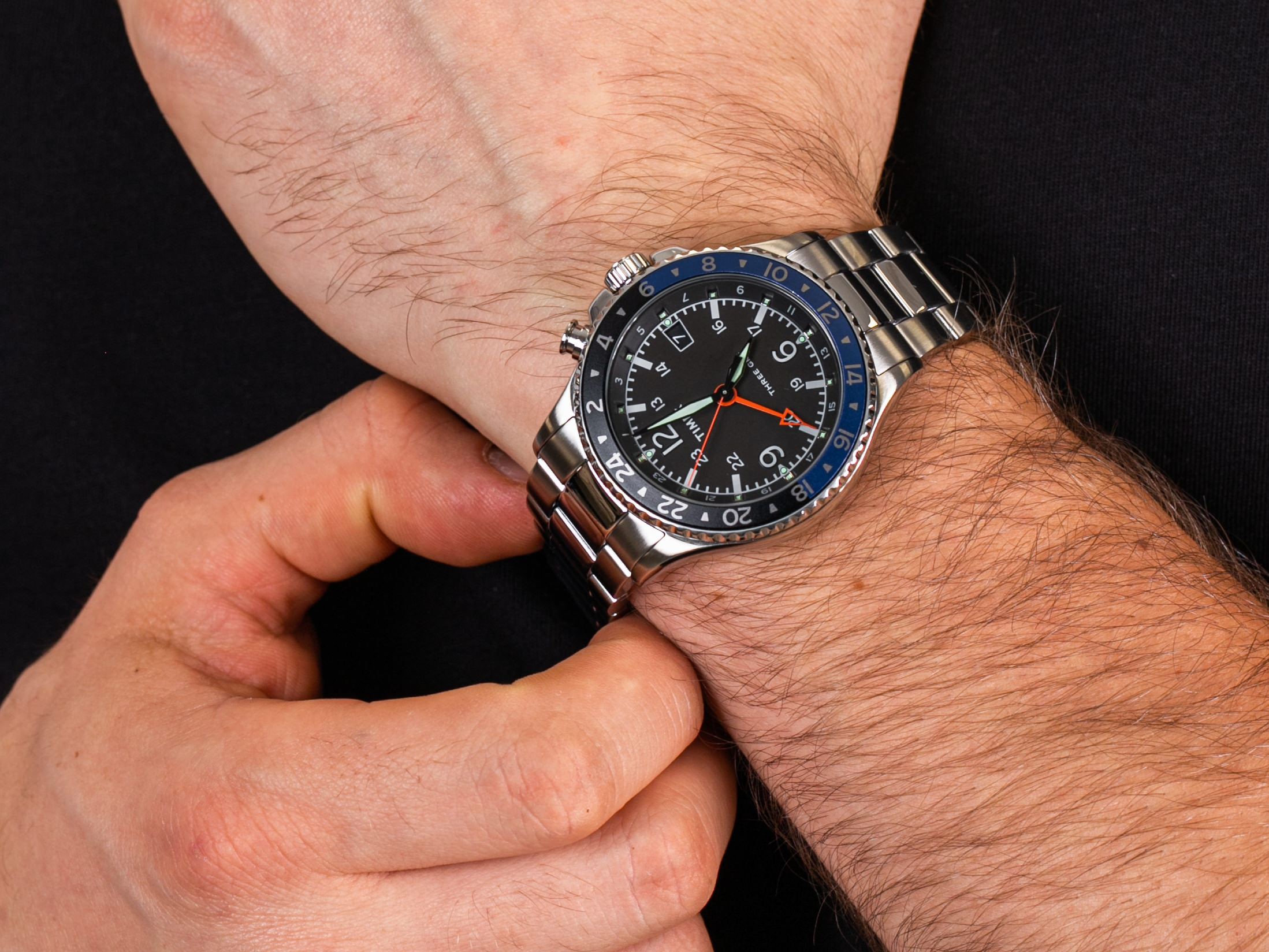 Timex TW2R43500 Three GMT IQ zegarek sportowy Allied - miniatura 4
