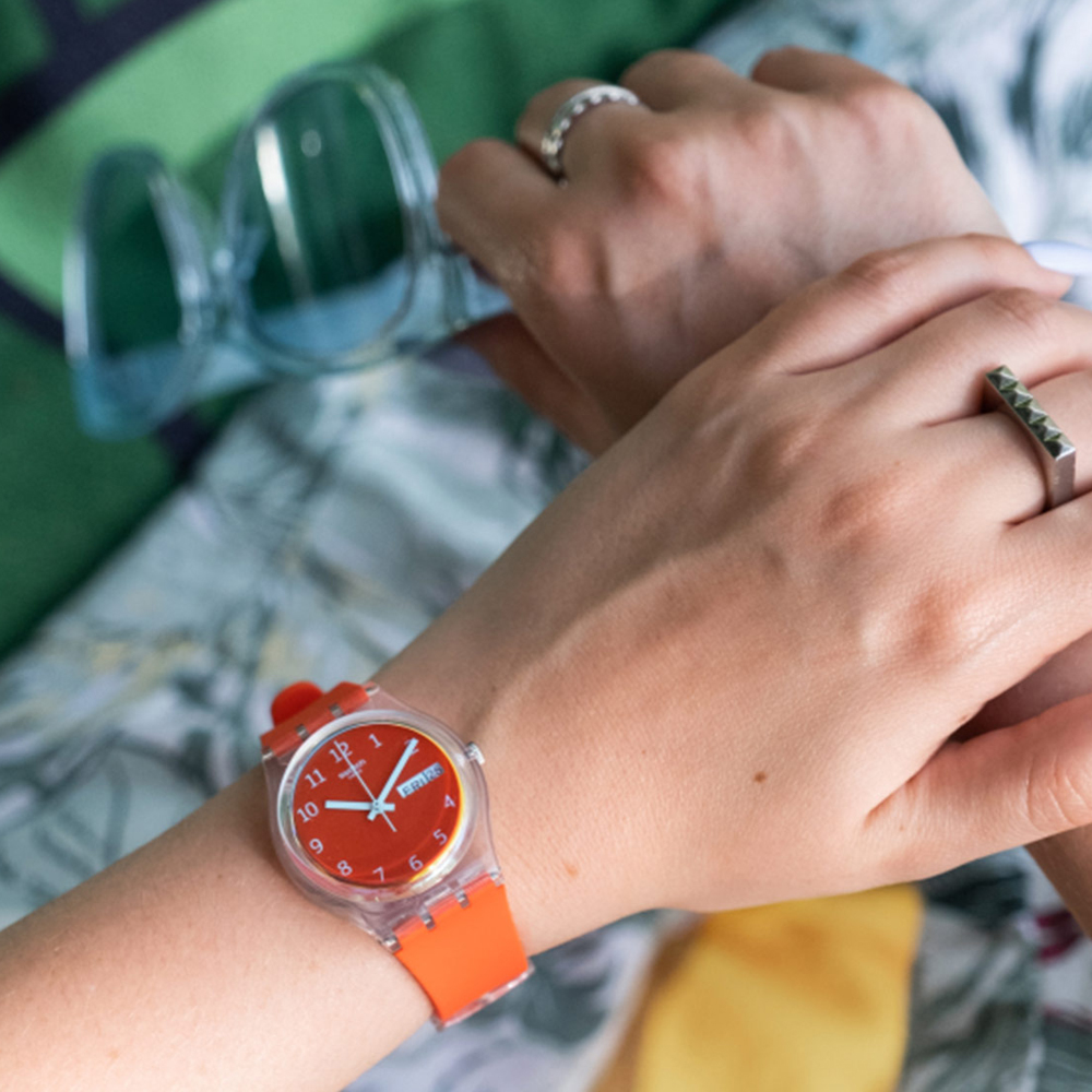 Swatch GE722 RED AWAY zegarek klasyczny Originals - miniatura 6