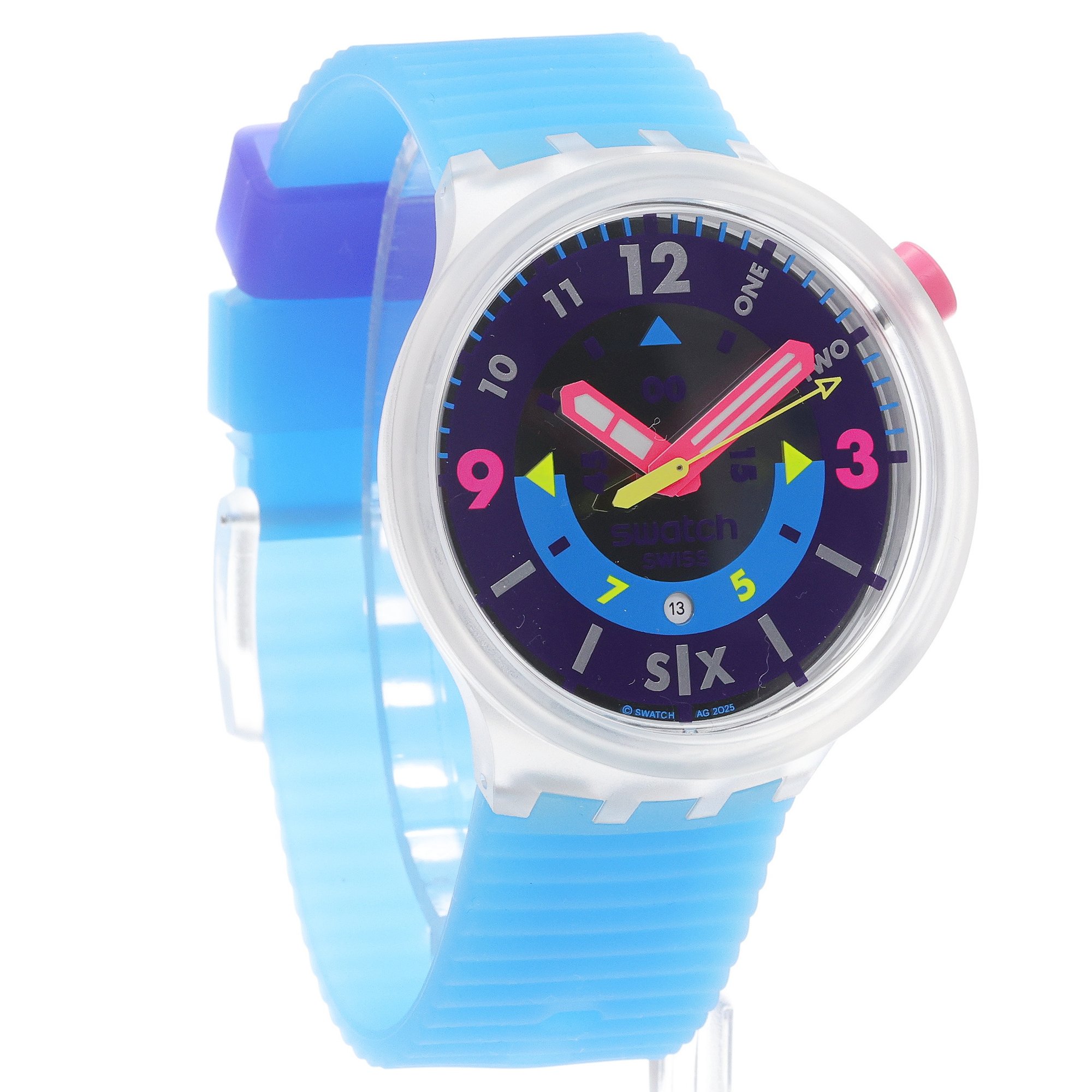zegarek Swatch SB01K400 bezbarwny Big Bold - miniatura 3