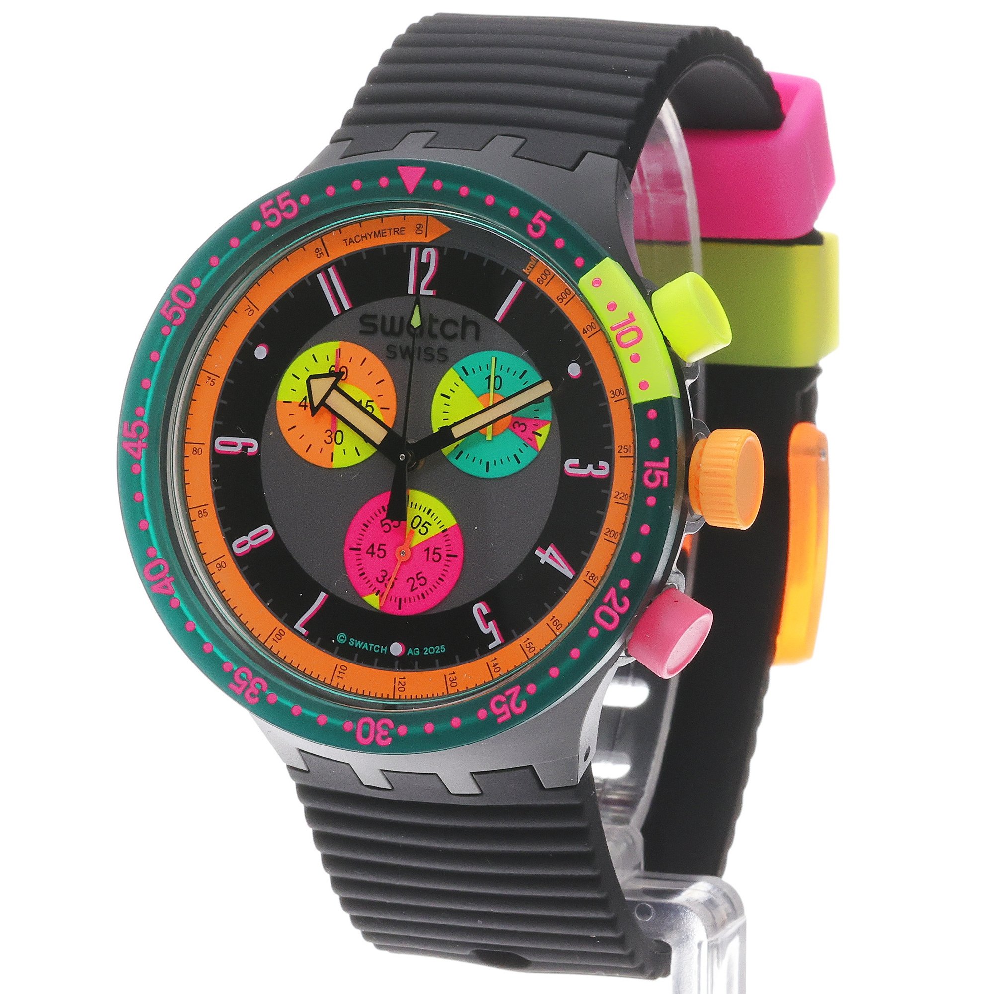 zegarek Swatch SB02B104 czarny Big Bold - miniatura 2