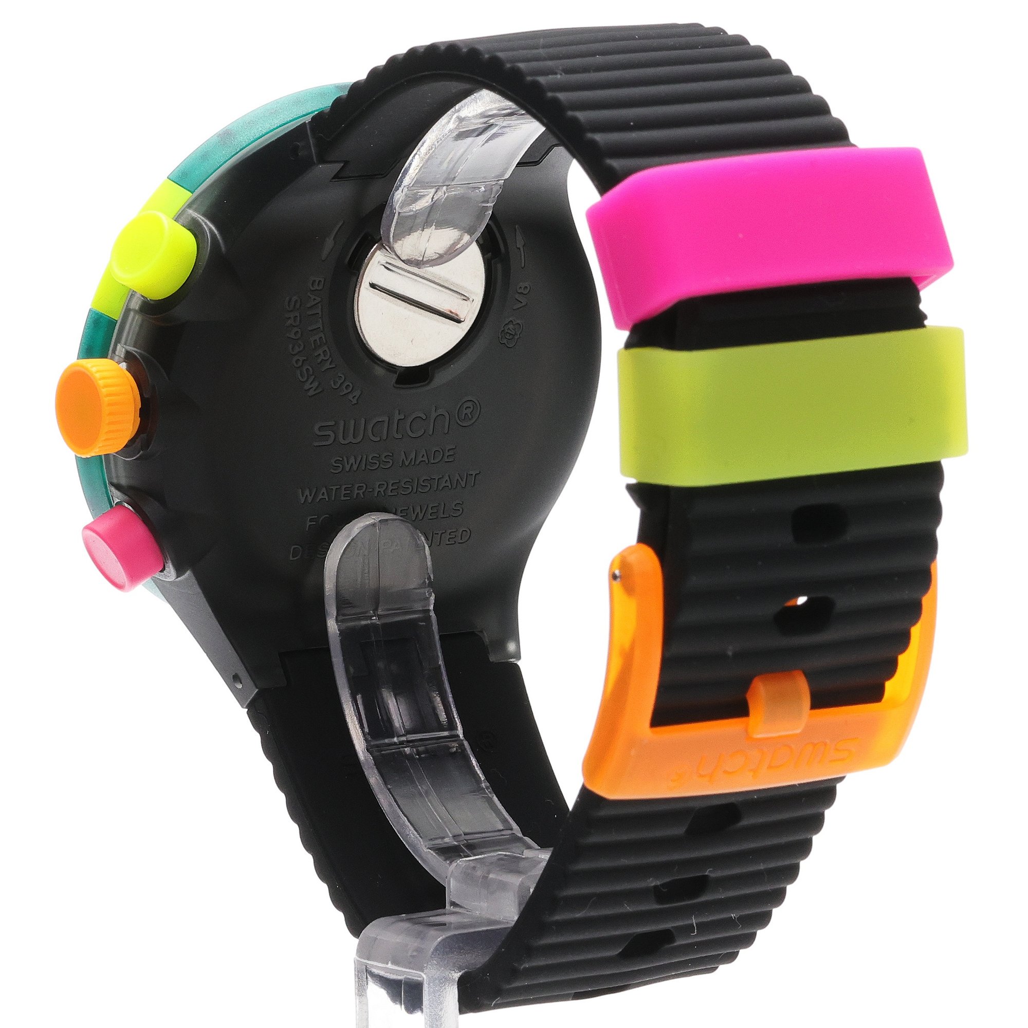zegarek Swatch SB02B104 kwarcowy męski Big Bold NEON SEPPIA - miniatura 4