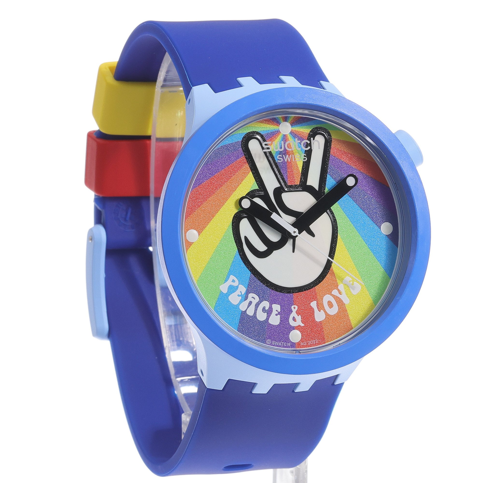 zegarek Swatch SB03N105 kwarcowy męski Big Bold PEACE HAND LOVE