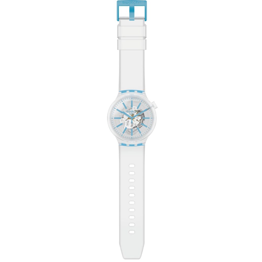 Swatch SO27E105 BLUEINJELLY zegarek klasyczny Big Bold - miniatura 3