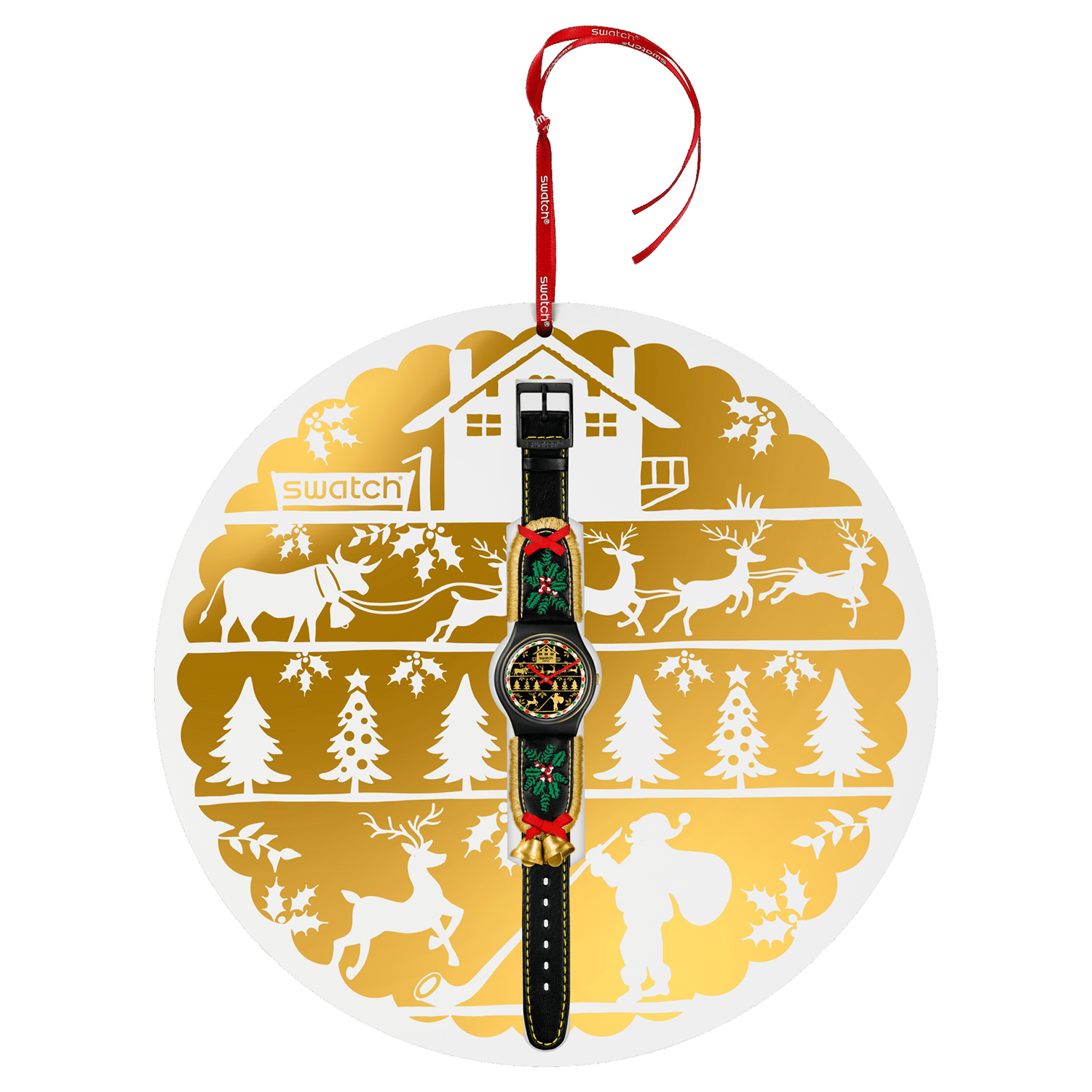 zegarek Swatch SO28B115 kwarcowy damski Originals Gent GOLDEN MERRY - miniatura 4