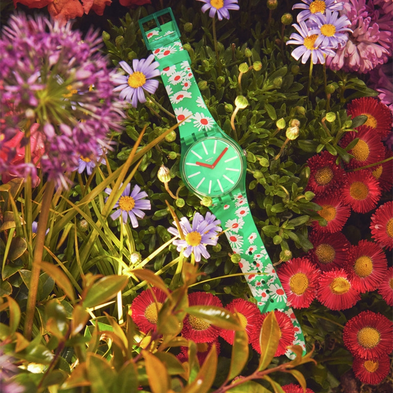 zegarek Swatch SO29G104 kwarcowy damski Originals New Gent MEADOW FLOWERS - miniatura 6