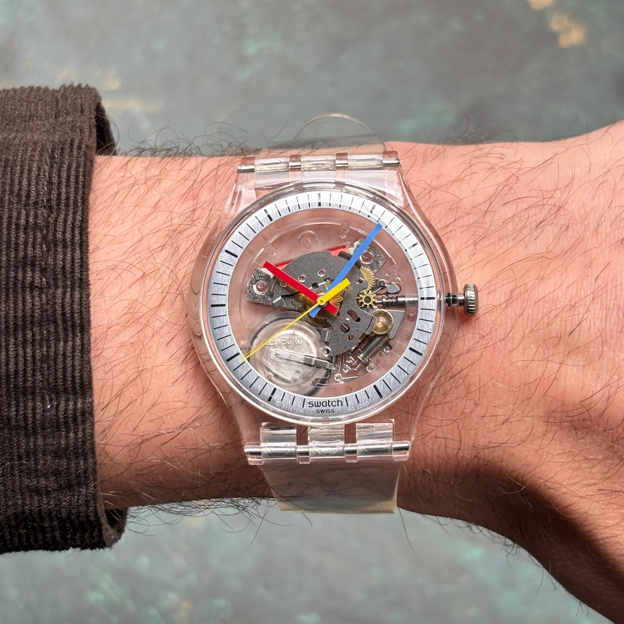 zegarek Swatch SO29K100-S06 bezbarwny Originals