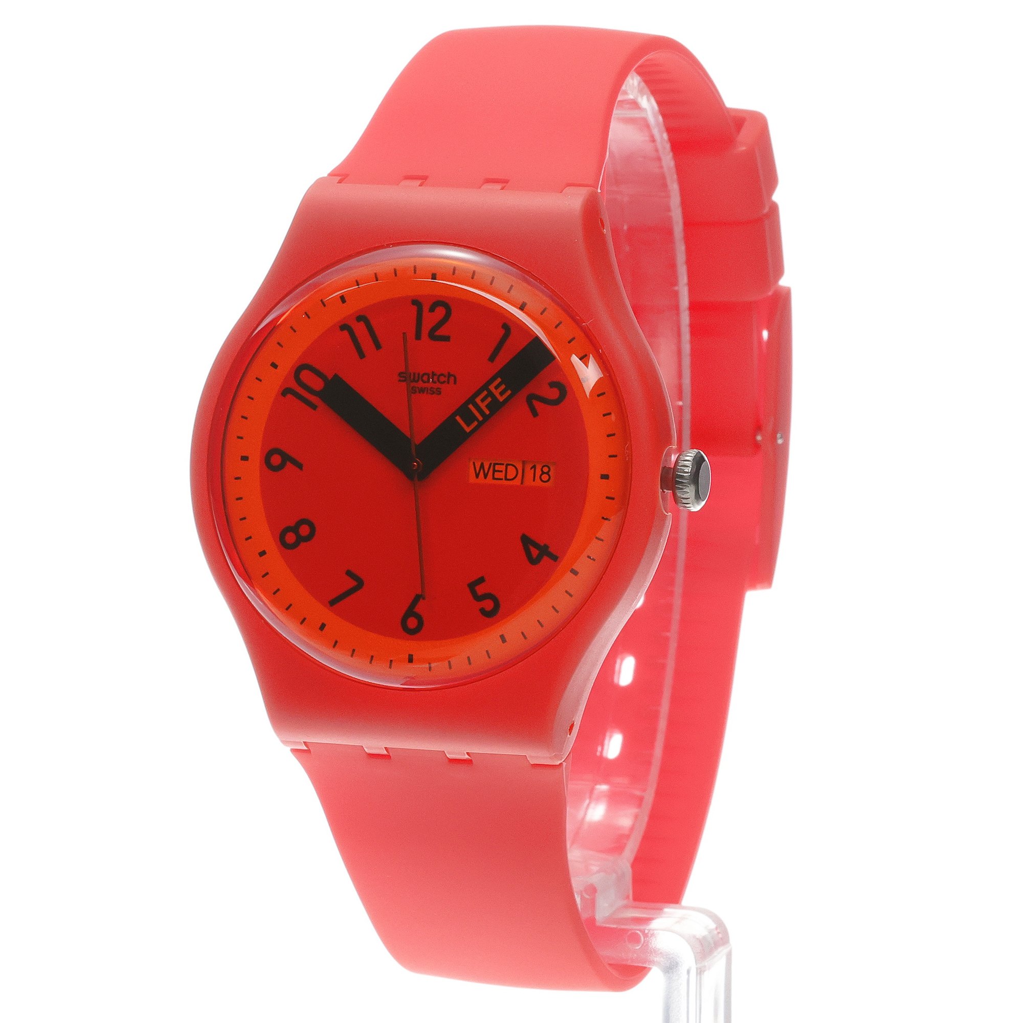 zegarek Swatch SO29R705 czerwony Originals - miniatura 2