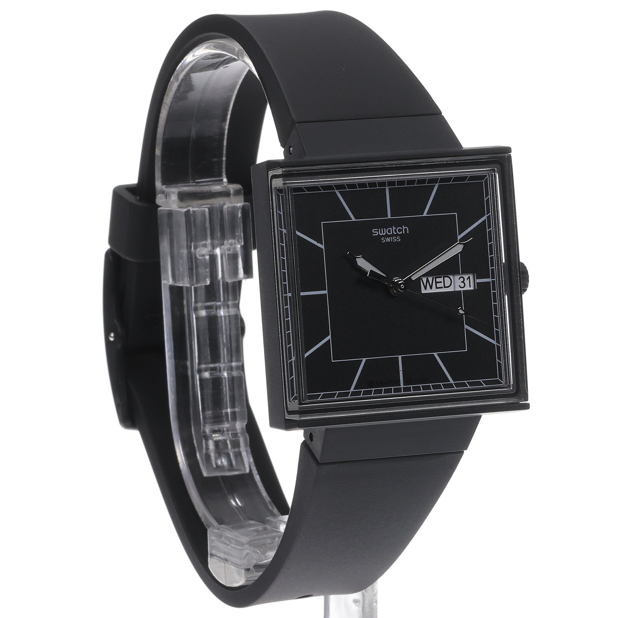 zegarek Swatch SO34B701 kwarcowy męski Bioceramic WHAT IF…BLACKAGAIN