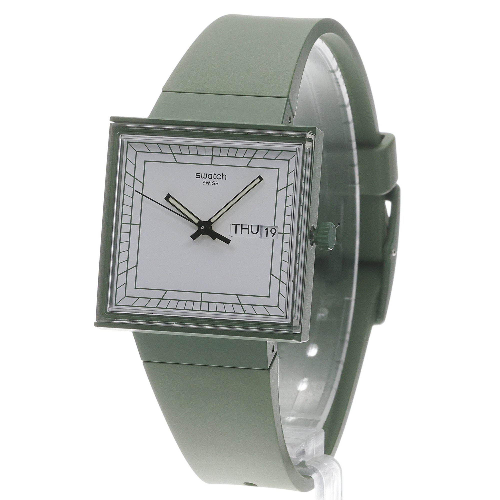 zegarek Swatch SO34G700 kwarcowy męski Bioceramic WHAT IF…GREEN - miniatura 2