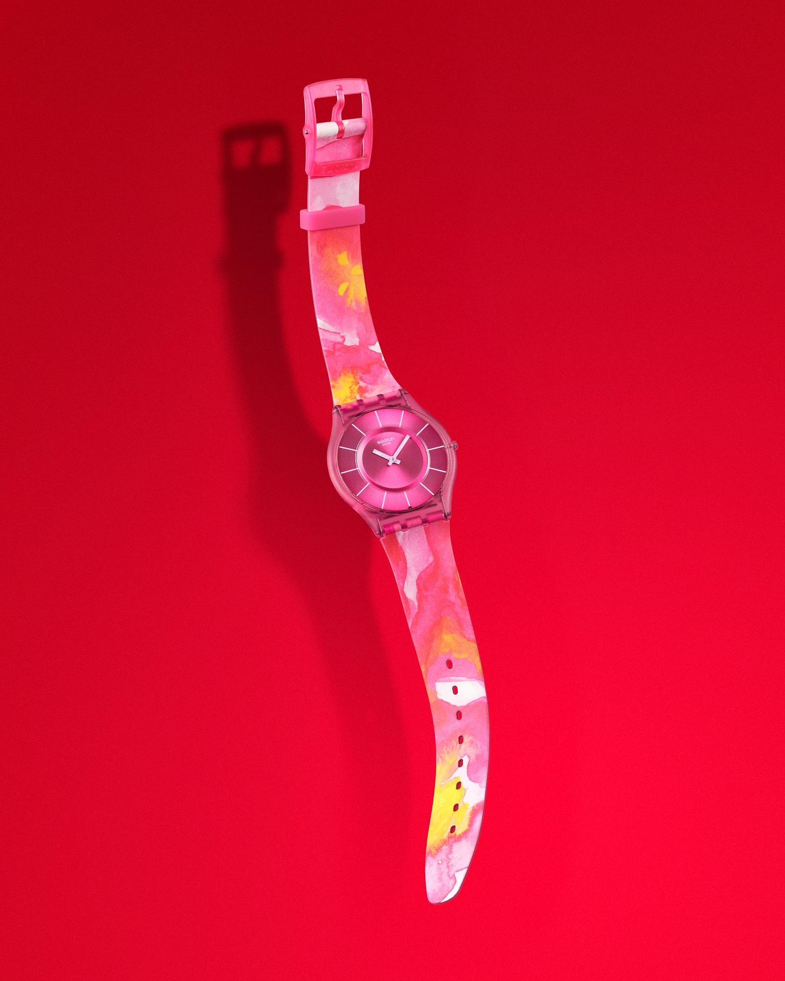 zegarek Swatch SS08P113 różowy Skin