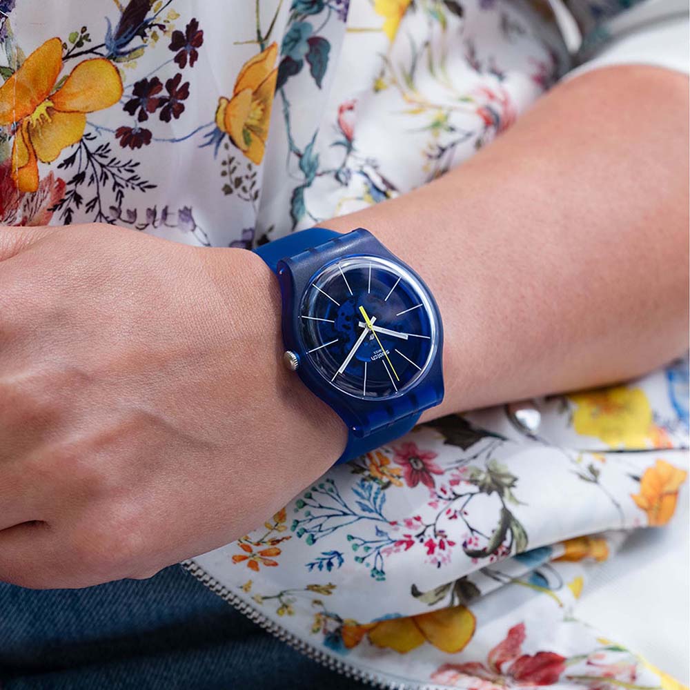 zegarek Swatch SUON142 kwarcowy męski Originals New Gent BLUE SIRUP - miniatura 6