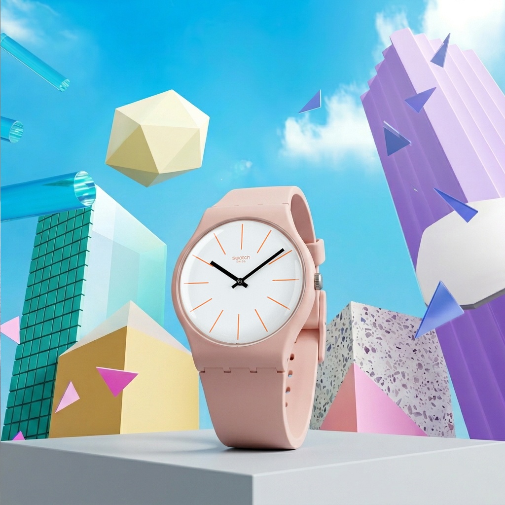 zegarek Swatch SUOT102 beżowy Originals - miniatura 7