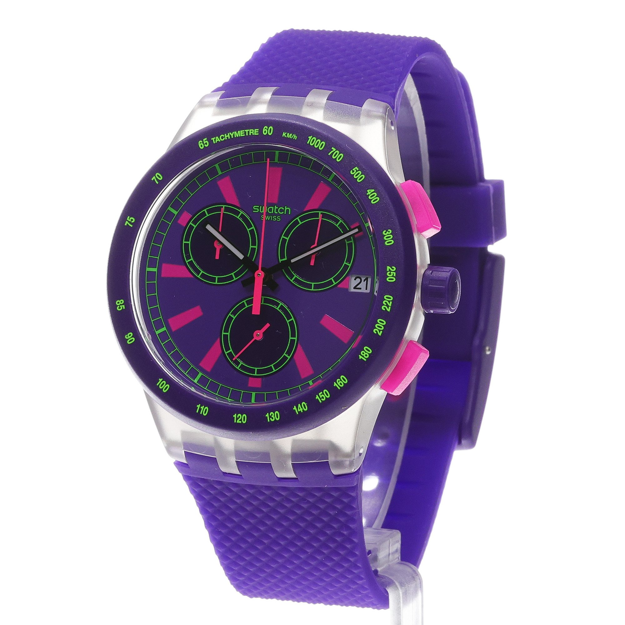 zegarek Swatch SUSK400 kwarcowy damski Originals PURP-LOL - miniatura 2