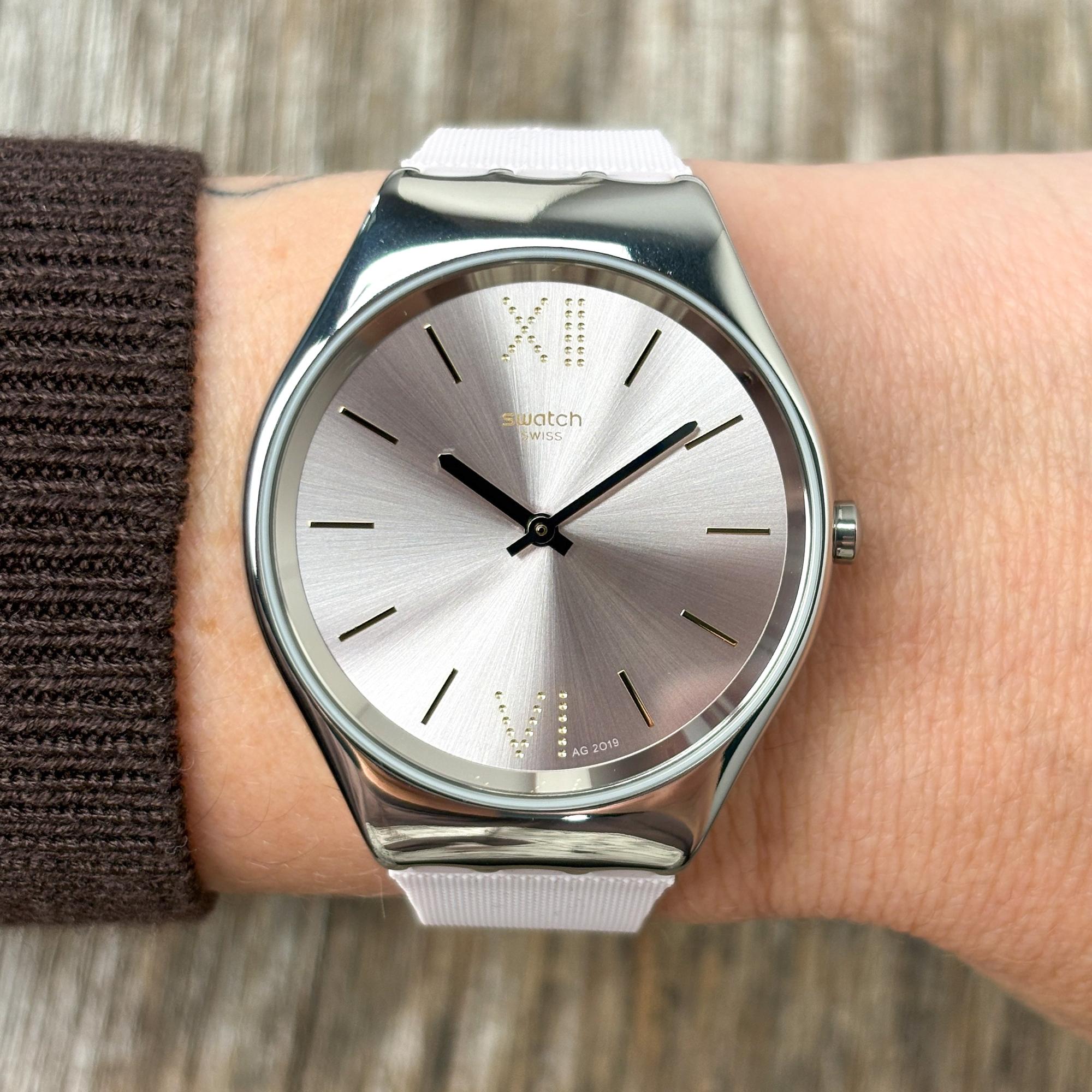 zegarek Swatch SYXS124 srebrny Skin - miniatura 10
