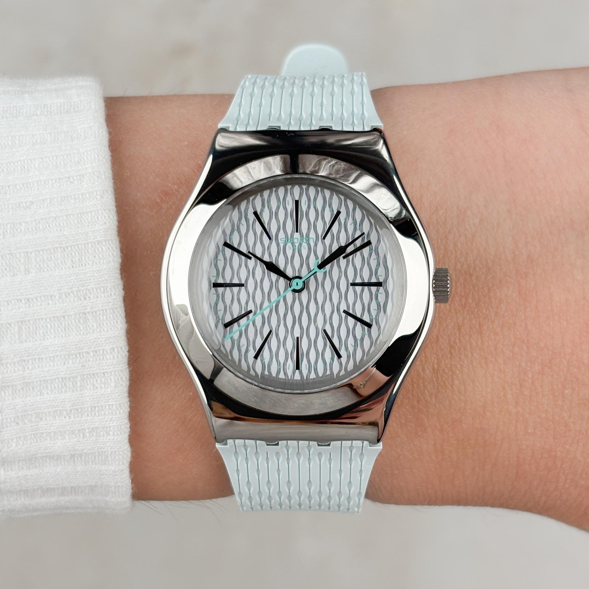 zegarek Swatch YLS193 kwarcowy damski Irony Mint Halo - miniatura 6