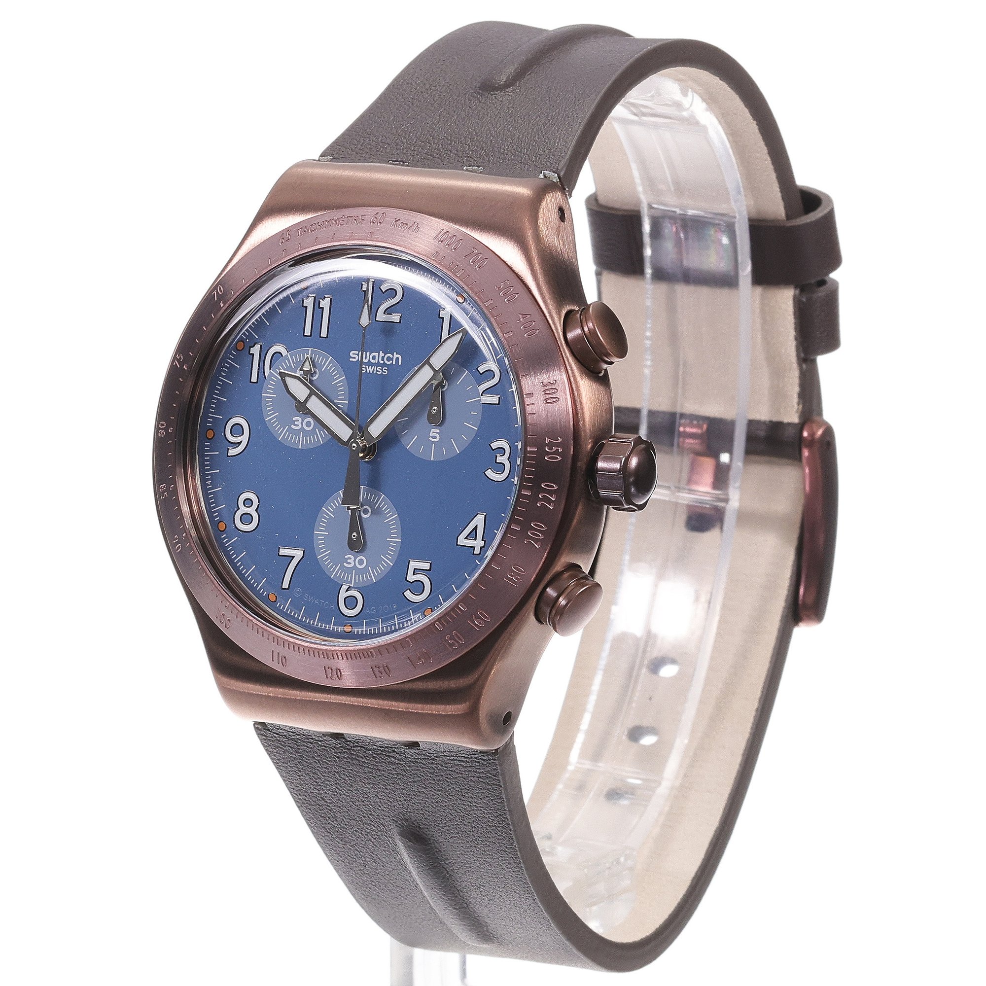 zegarek Swatch YVC100 brązowy Irony - miniatura 2