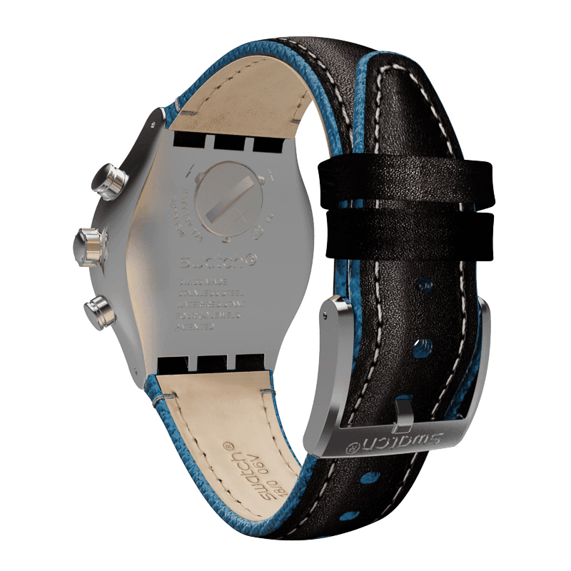 zegarek Swatch YVS442 BLUE DETAILS męski z chronograf Irony Chrono - miniatura 4