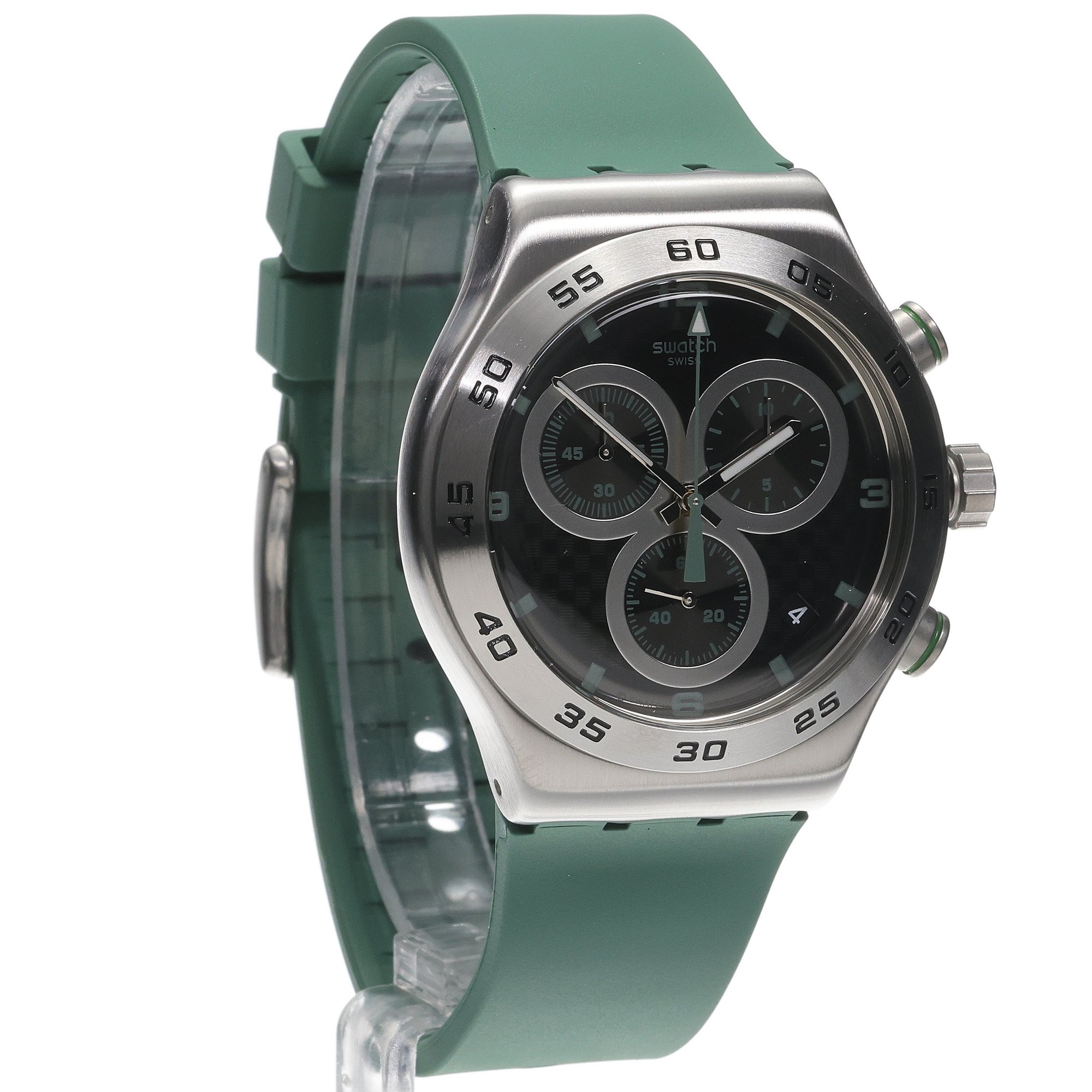 zegarek Swatch YVS525 kwarcowy męski Irony CARBONIC GREEN - miniatura 3