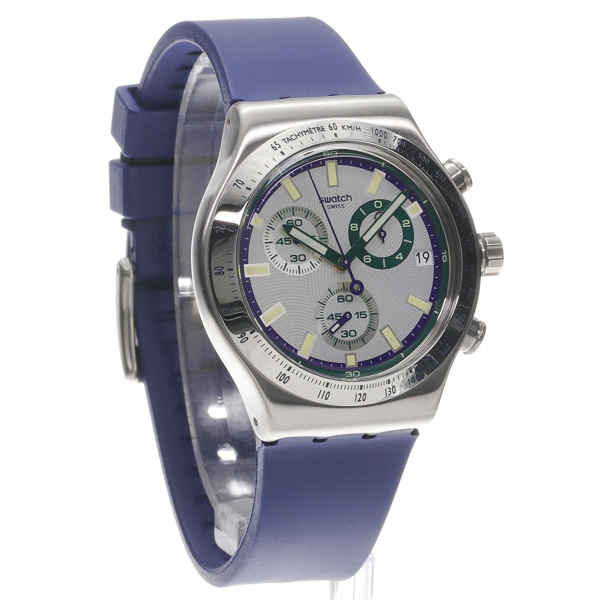 zegarek Swatch YVS539 kwarcowy męski Irony BLUE REFLECTIVE - miniatura 3