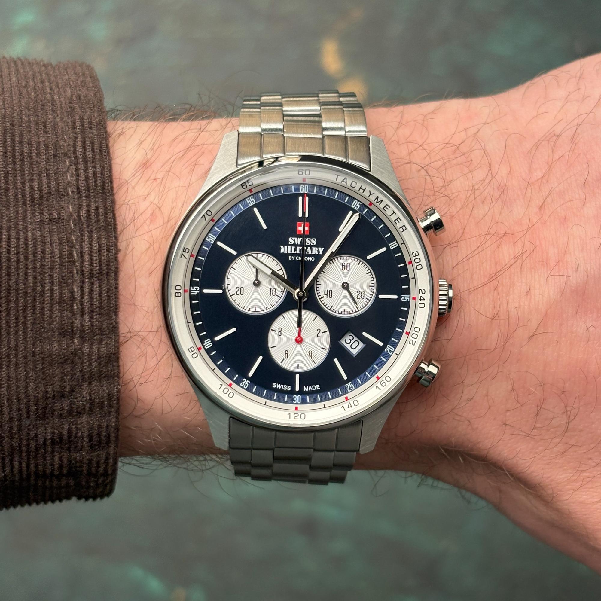 zegarek Swiss Military by Chrono SM3408103 srebrny Męskie - miniatura 7