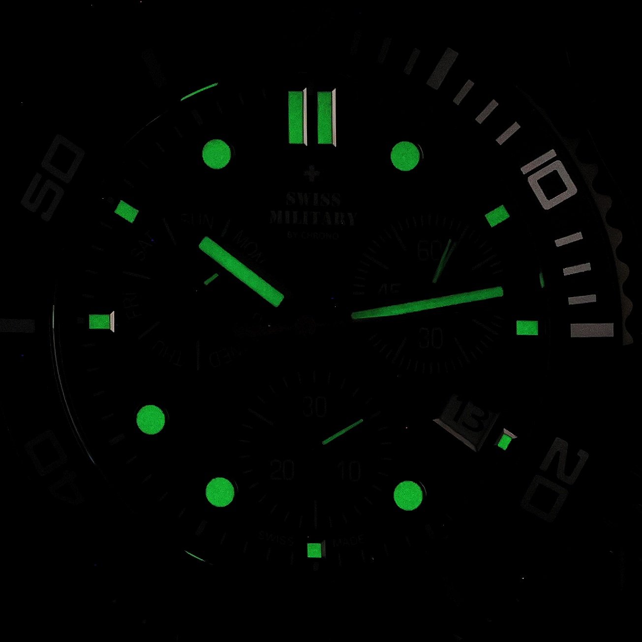 zegarek Swiss Military by Chrono SM3410108 czarny Męskie - miniatura 5