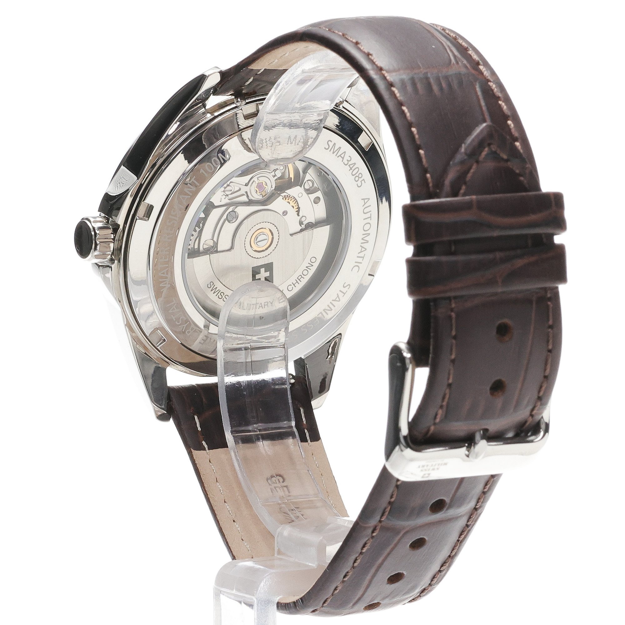 zegarek Swiss Military by Chrono SMA3408515 automatyczny męski Męskie Swiss Military Elegant Automatic - miniatura 4