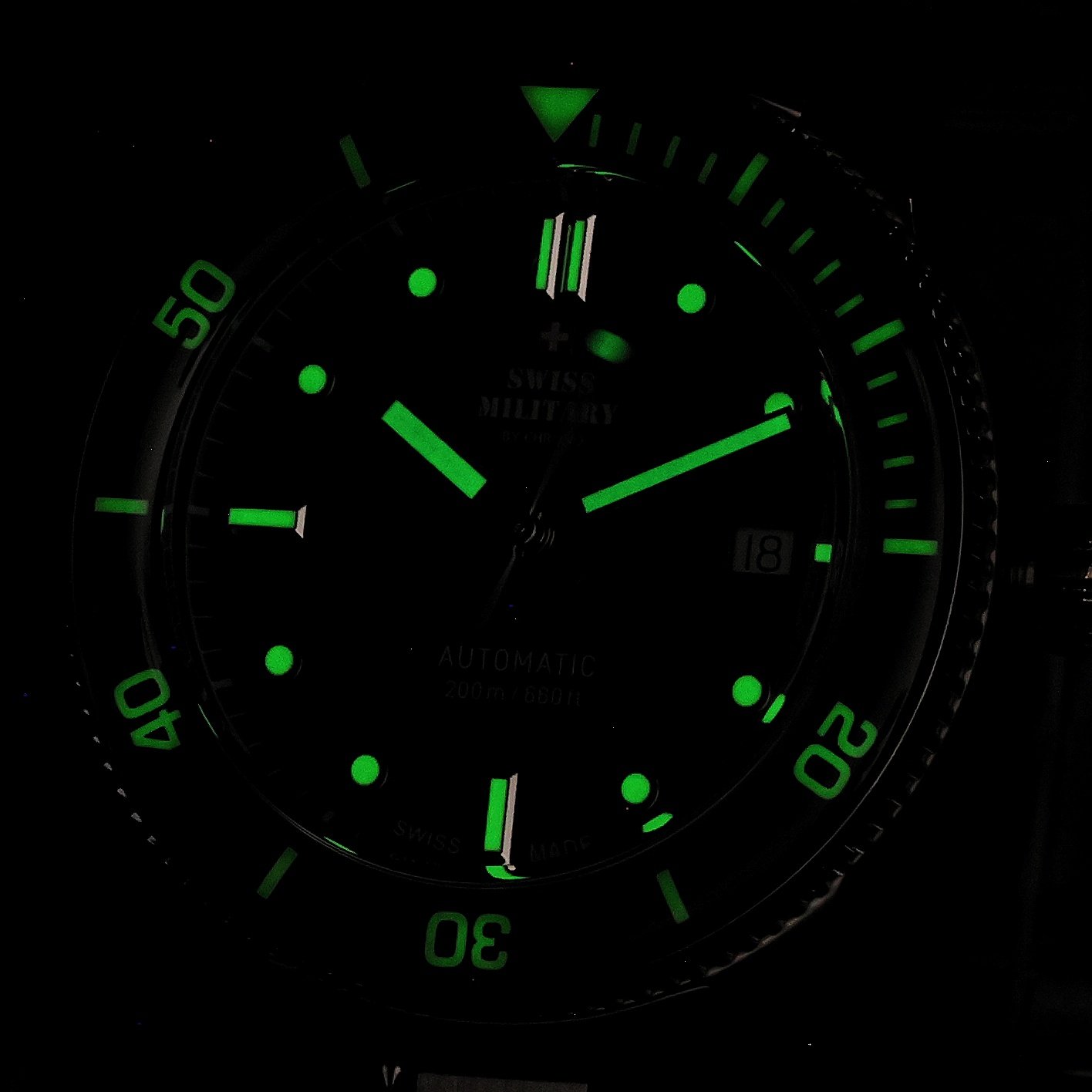 zegarek Swiss Military by Chrono SMA3410601 Swiss Military Automatic Dive 200m Męskie szafirowe - miniatura 5