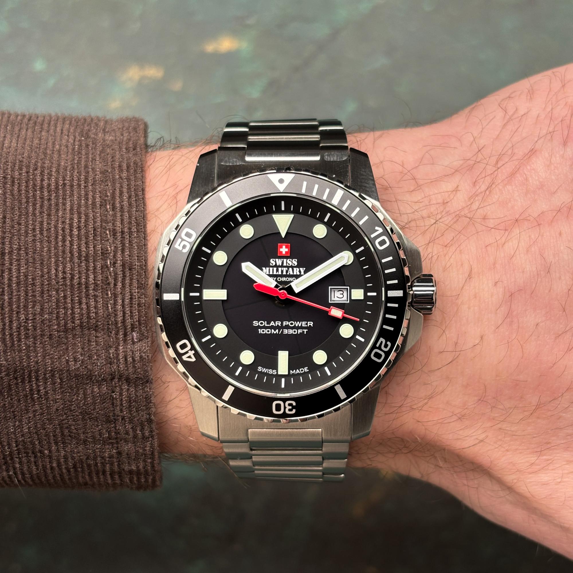 zegarek Swiss Military by Chrono SMS3410201 Swiss Military Solar Sports Męskie szafirowe