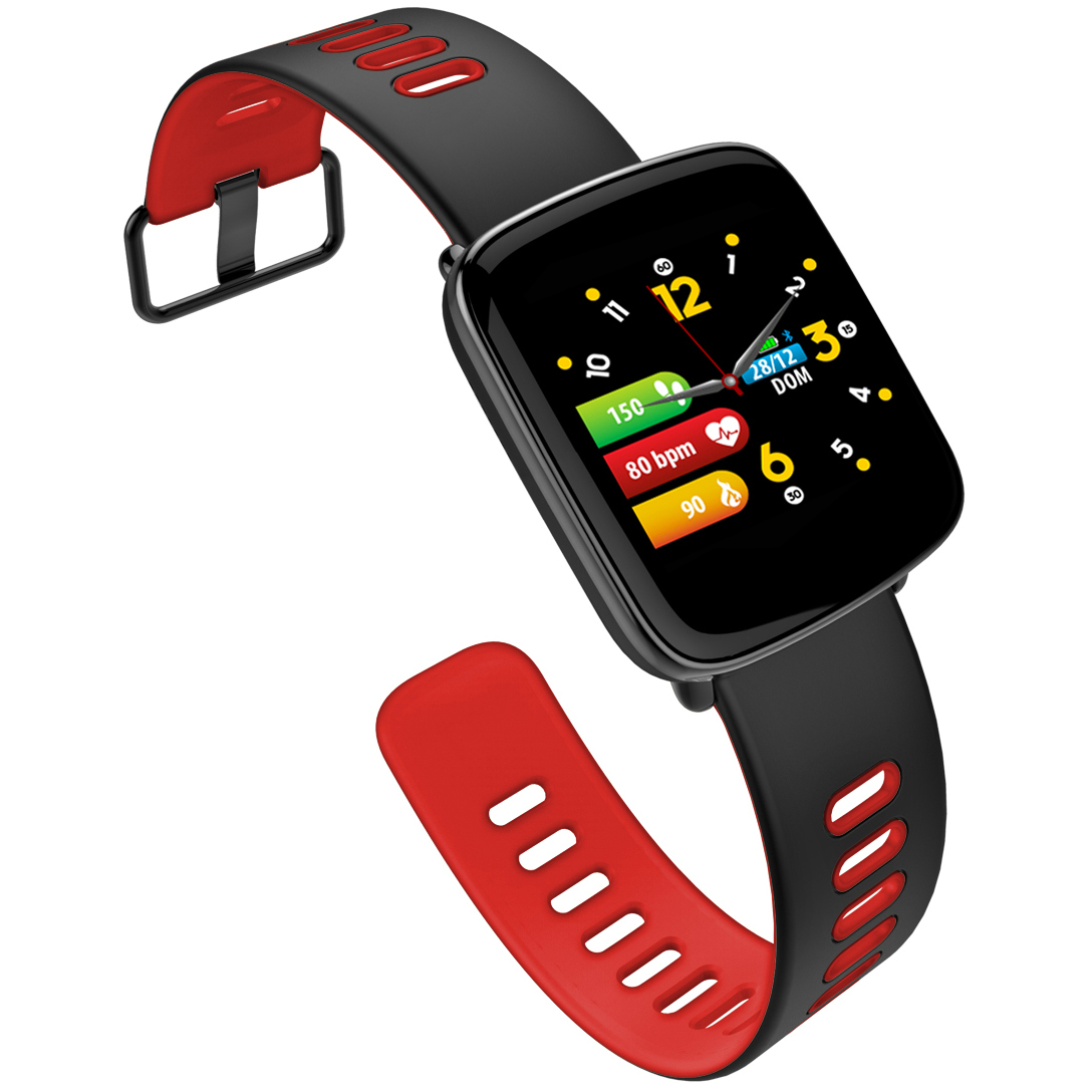 zegarek Techmade TM-MACRO-RED Smartwatch Macro Black Red męski z krokomierz Macro - miniatura 2