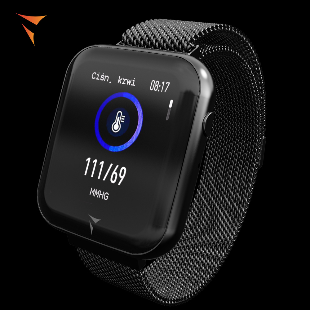 zegarek Techmade TM-TALK-MBK Smartwatch Talk Mesh Black Talk z tworzywa sztucznego