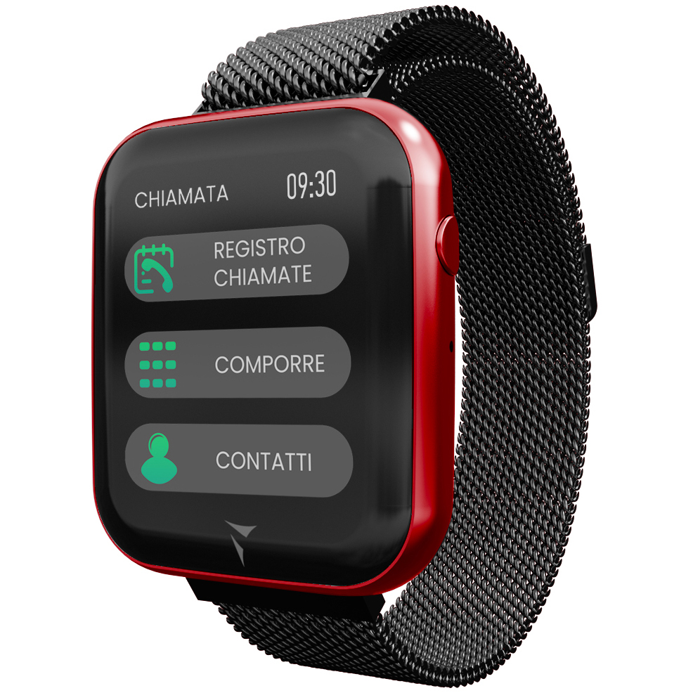 zegarek Techmade TM-TALK-MRED kwarcowy męski Talk Smartwatch Talk Mesh Black Red - miniatura 2