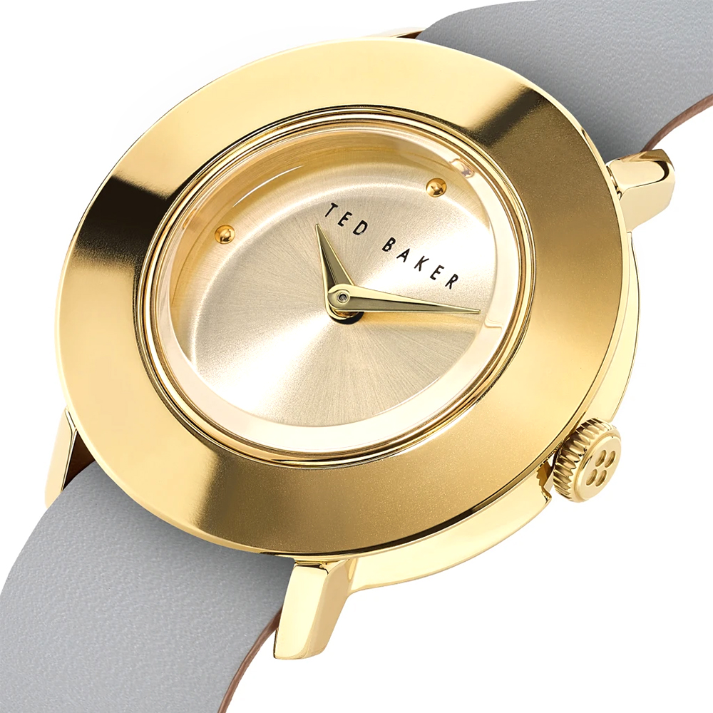 Ted Baker BKPKTF905 zegarek złoty klasyczny pasek pasek - miniatura 5