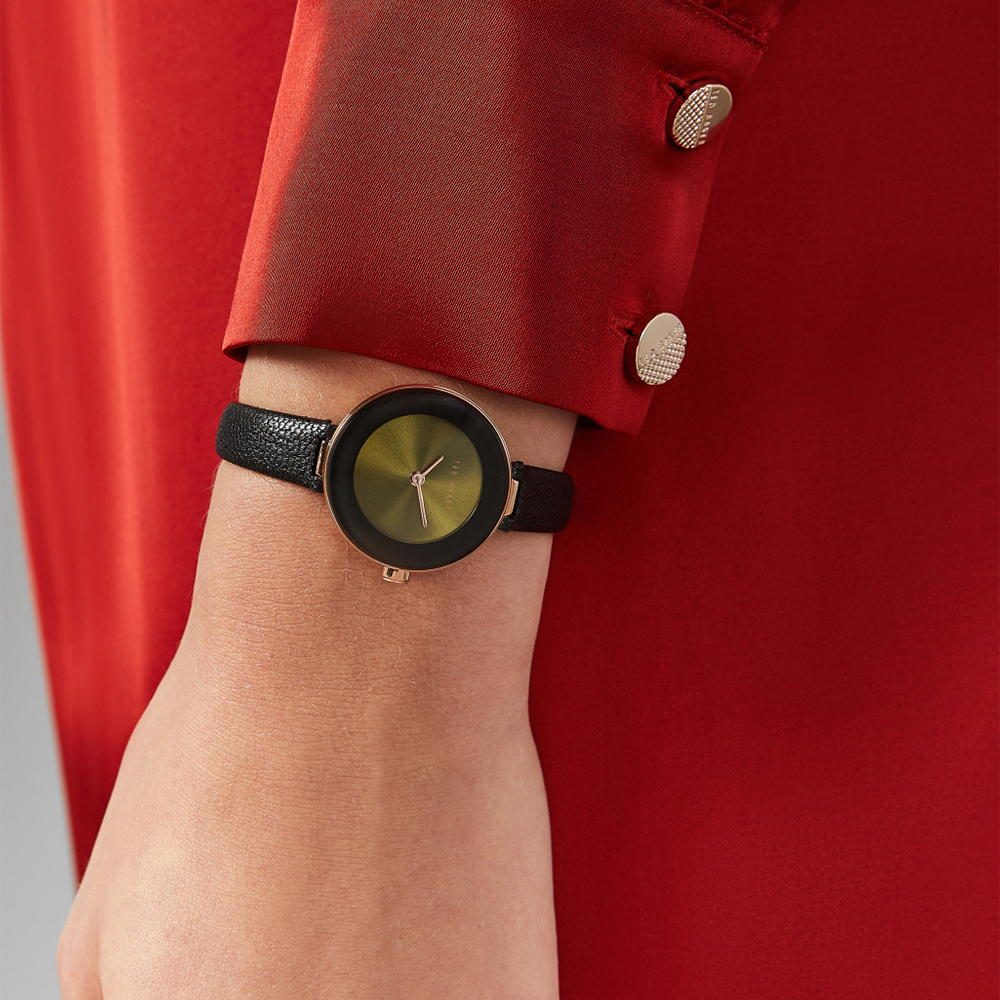 Ted Baker BKPLEF907 zegarek różowe złoto klasyczny pasek pasek - miniatura 4