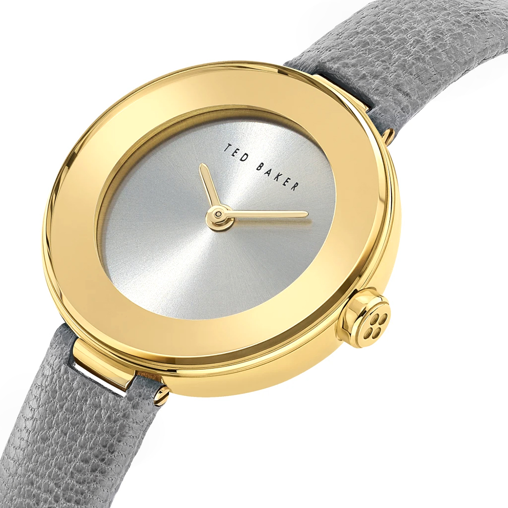 Ted Baker BKPLEF909 zegarek złoty klasyczny pasek pasek - miniatura 5