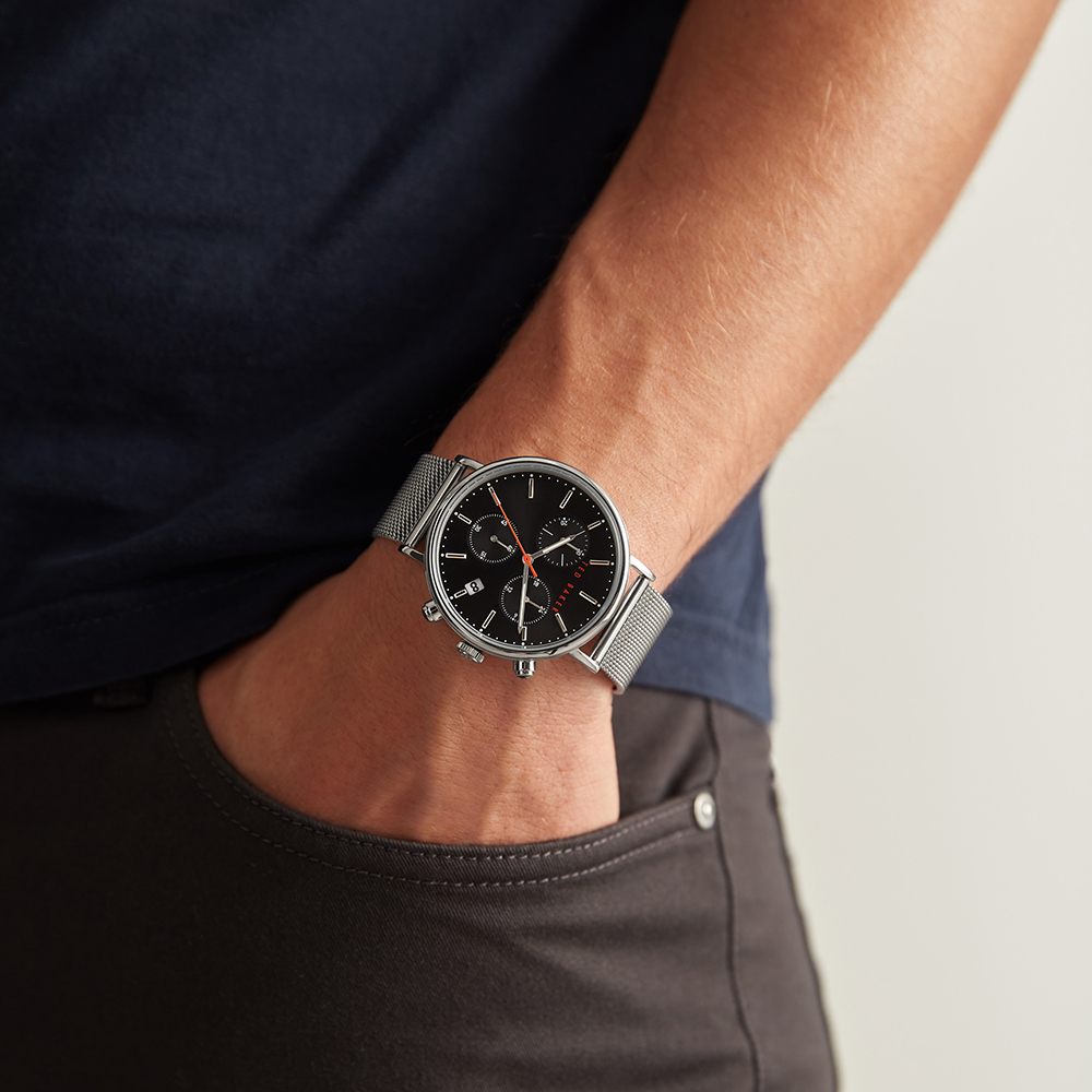 zegarek Ted Baker BKPMMS119 męski z chronograf bransoleta - miniatura 3