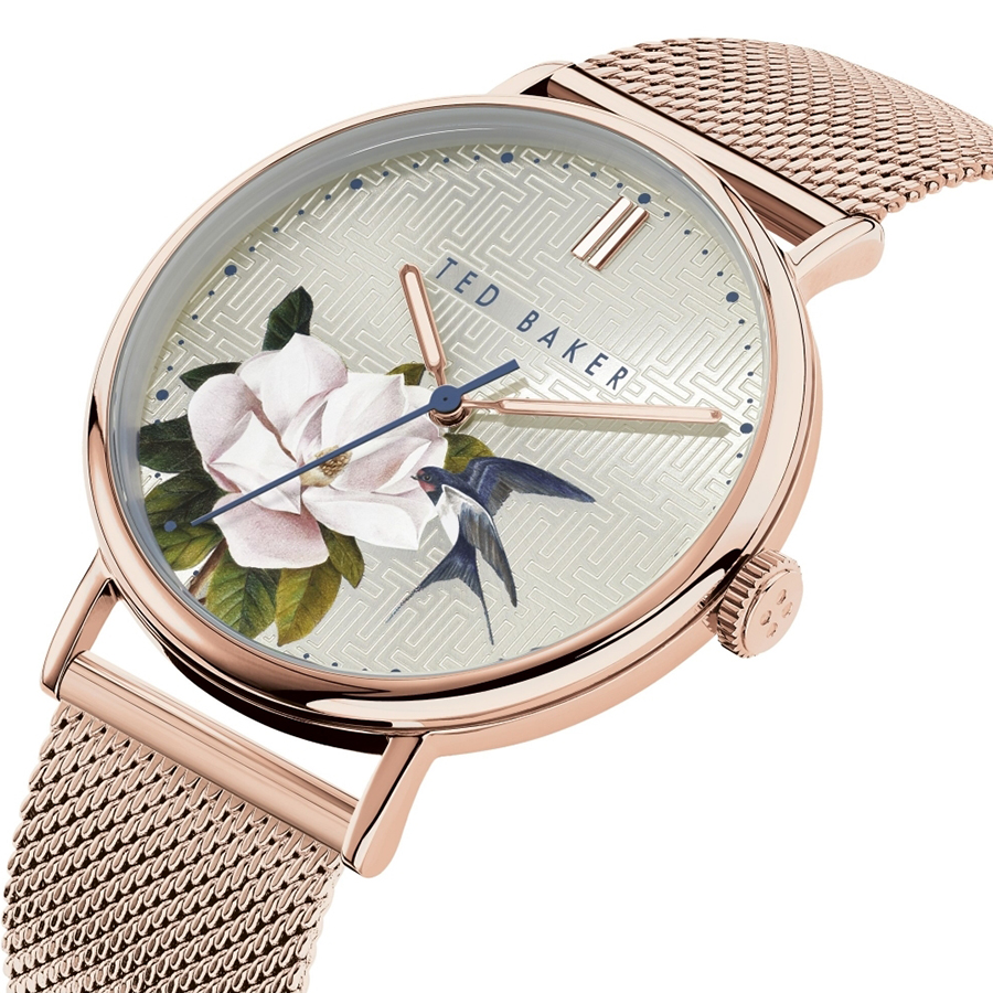 Ted Baker BKPPFF901 zegarek różowe złoto klasyczny bransoleta bransoleta - miniatura 5