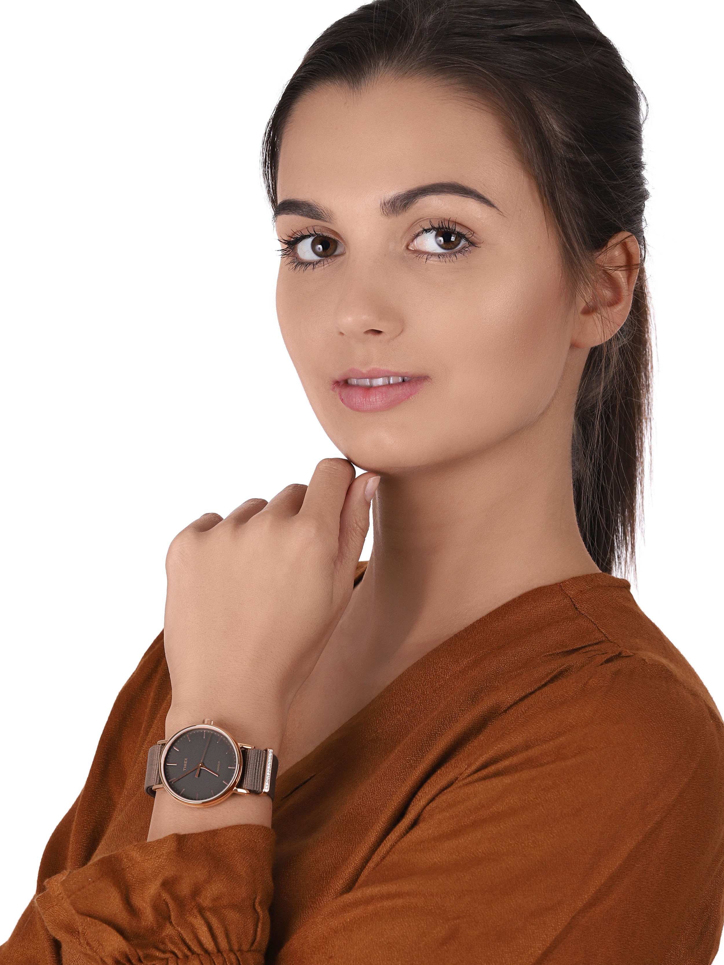 zegarek Timex TW2R48900 różowe złoto Fairfield - miniatura 2