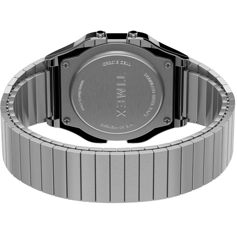 Timex TW2R79100 zegarek srebrny retro T80 bransoleta - miniatura 7