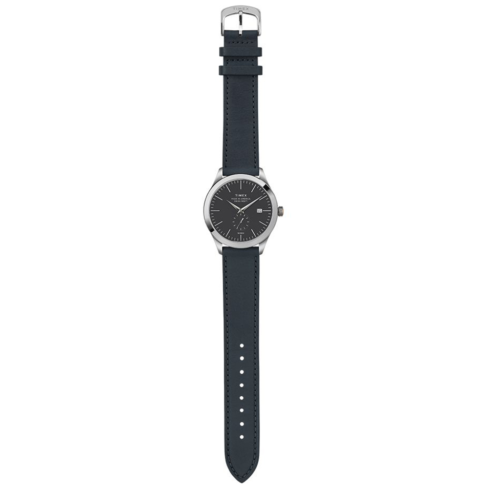 Timex TW2R82800US zegarek srebrny klasyczny American Documents pasek - miniatura 5