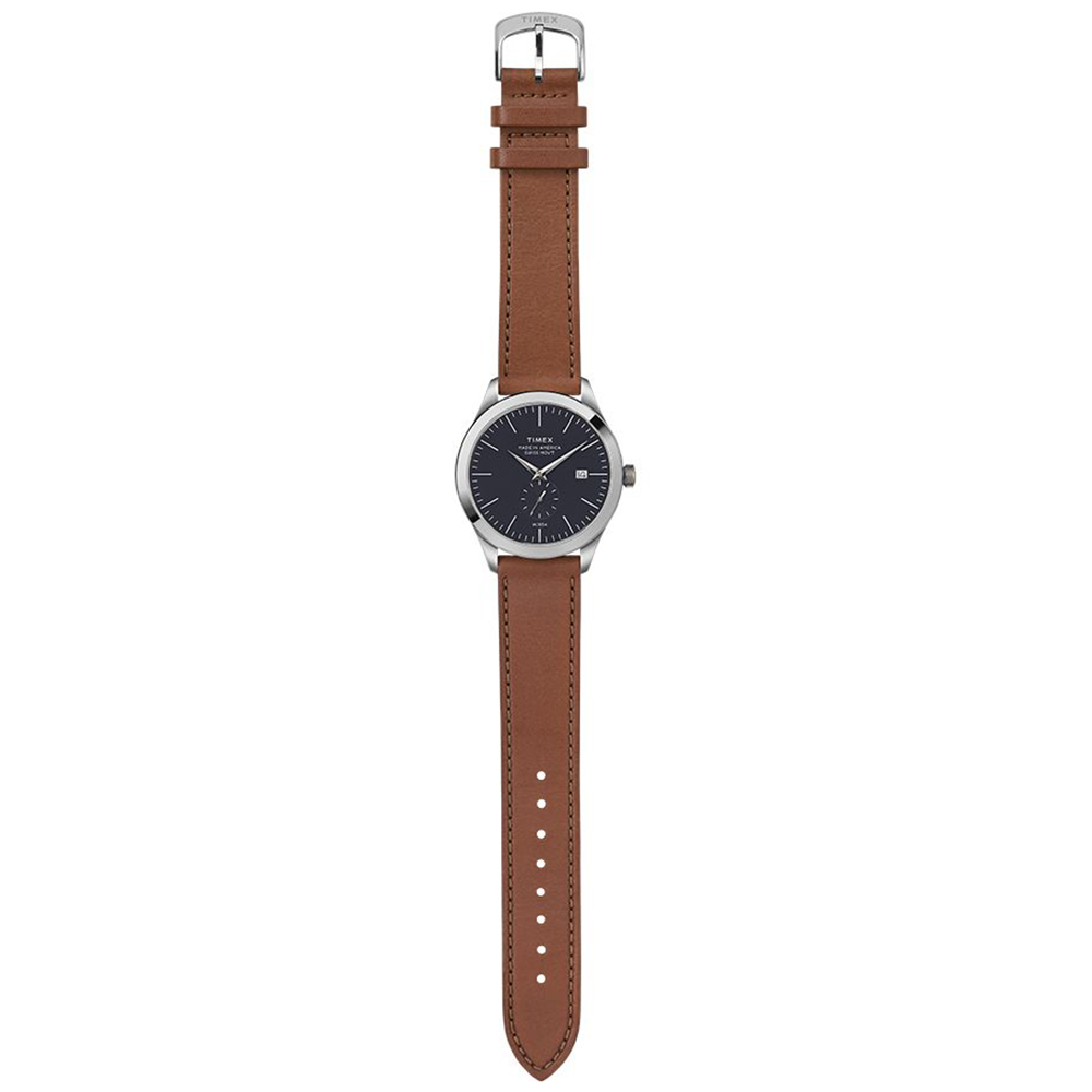 Timex TW2R82900US zegarek srebrny klasyczny American Documents pasek - miniatura 5