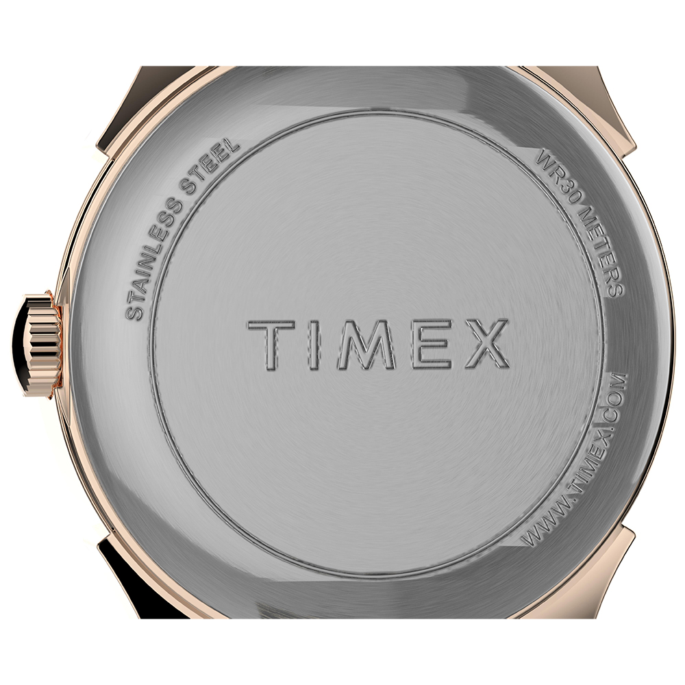 Timex TW2T66500 zegarek złoty klasyczny Main Street pasek - miniatura 5